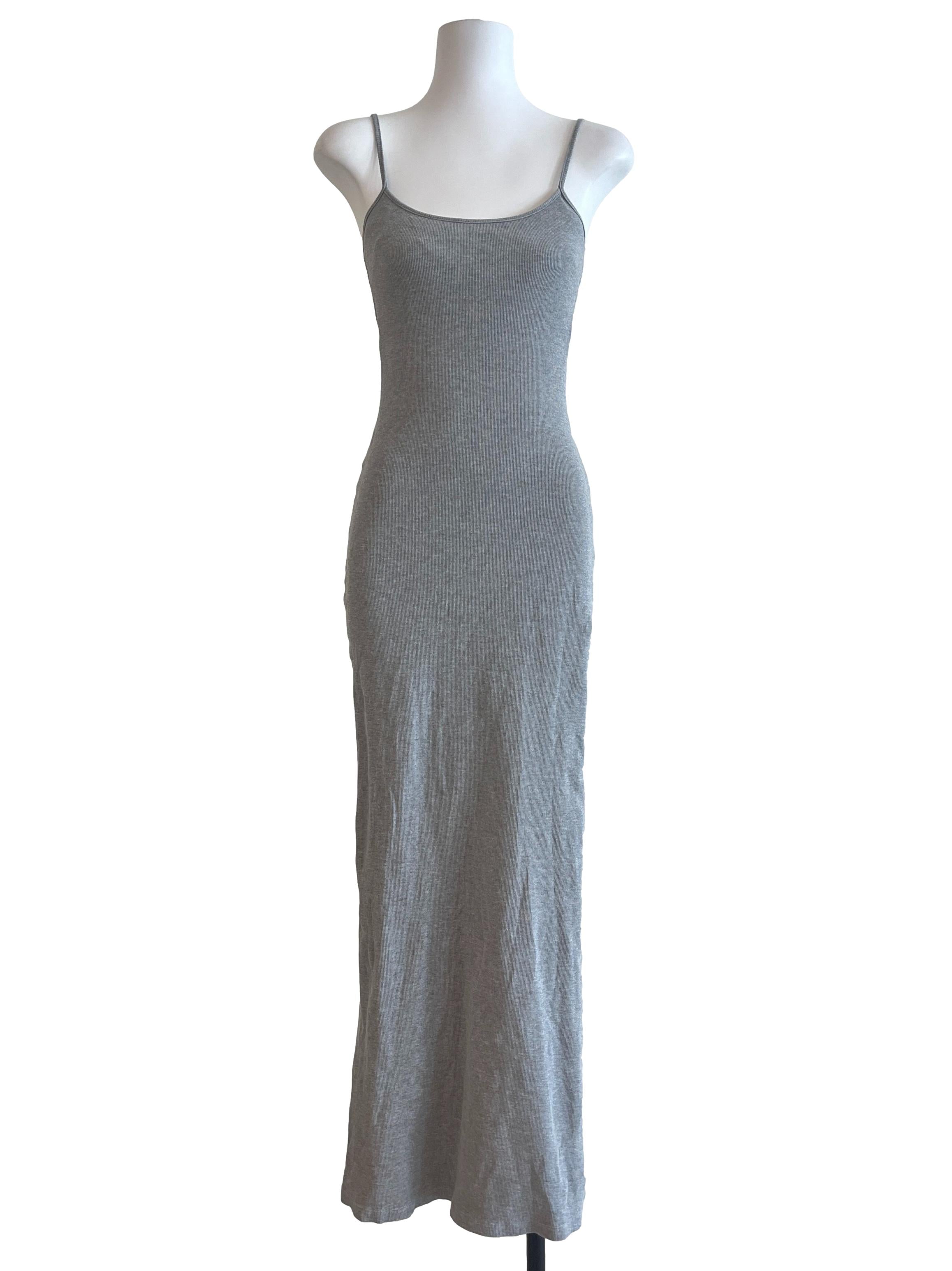 Silver Grey Spaghetti Strap Dress