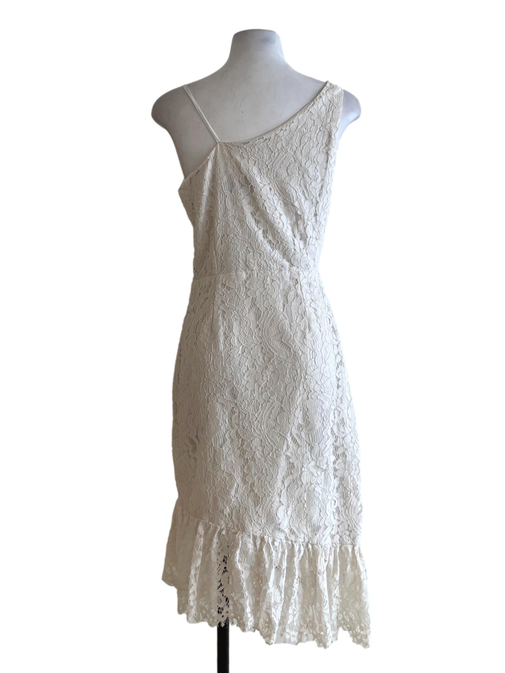White Lace A-Line Dress