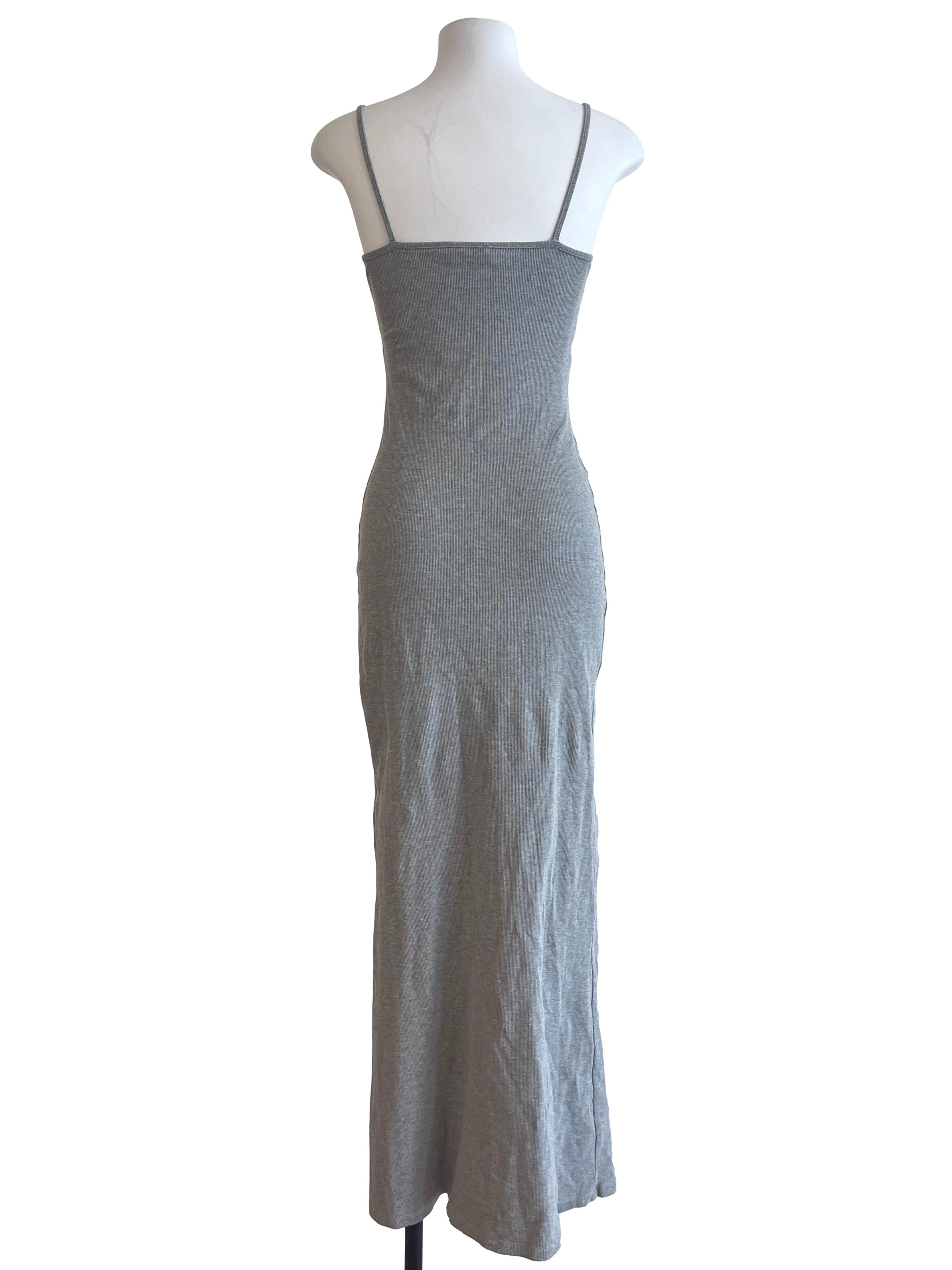 Silver Grey Spaghetti Strap Dress