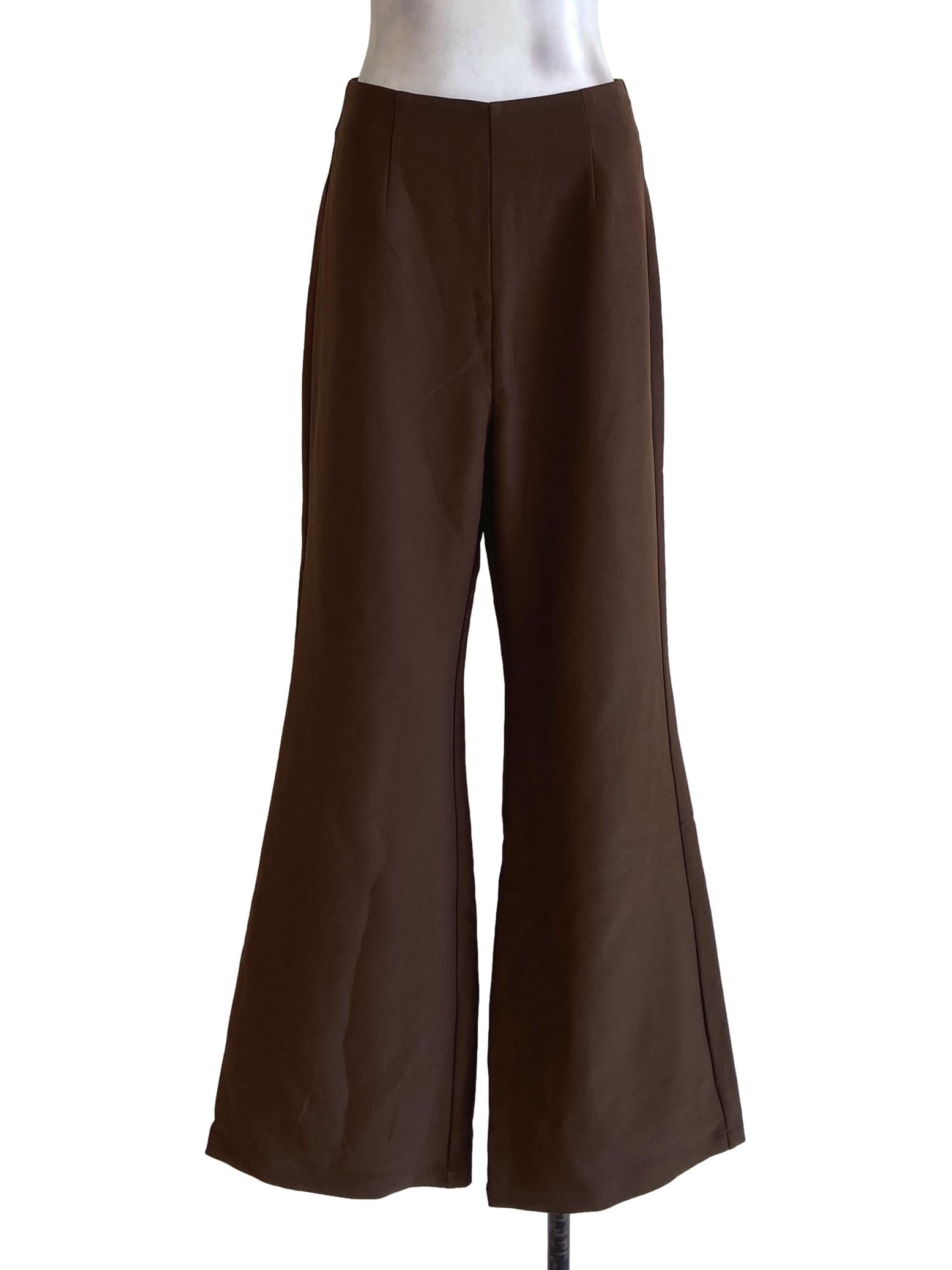 Caramel Brown High Waist Formal Pants