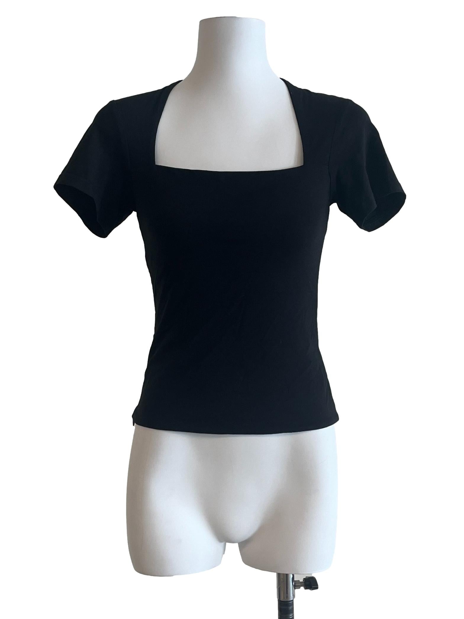 Pitch Black Queen Anne Top