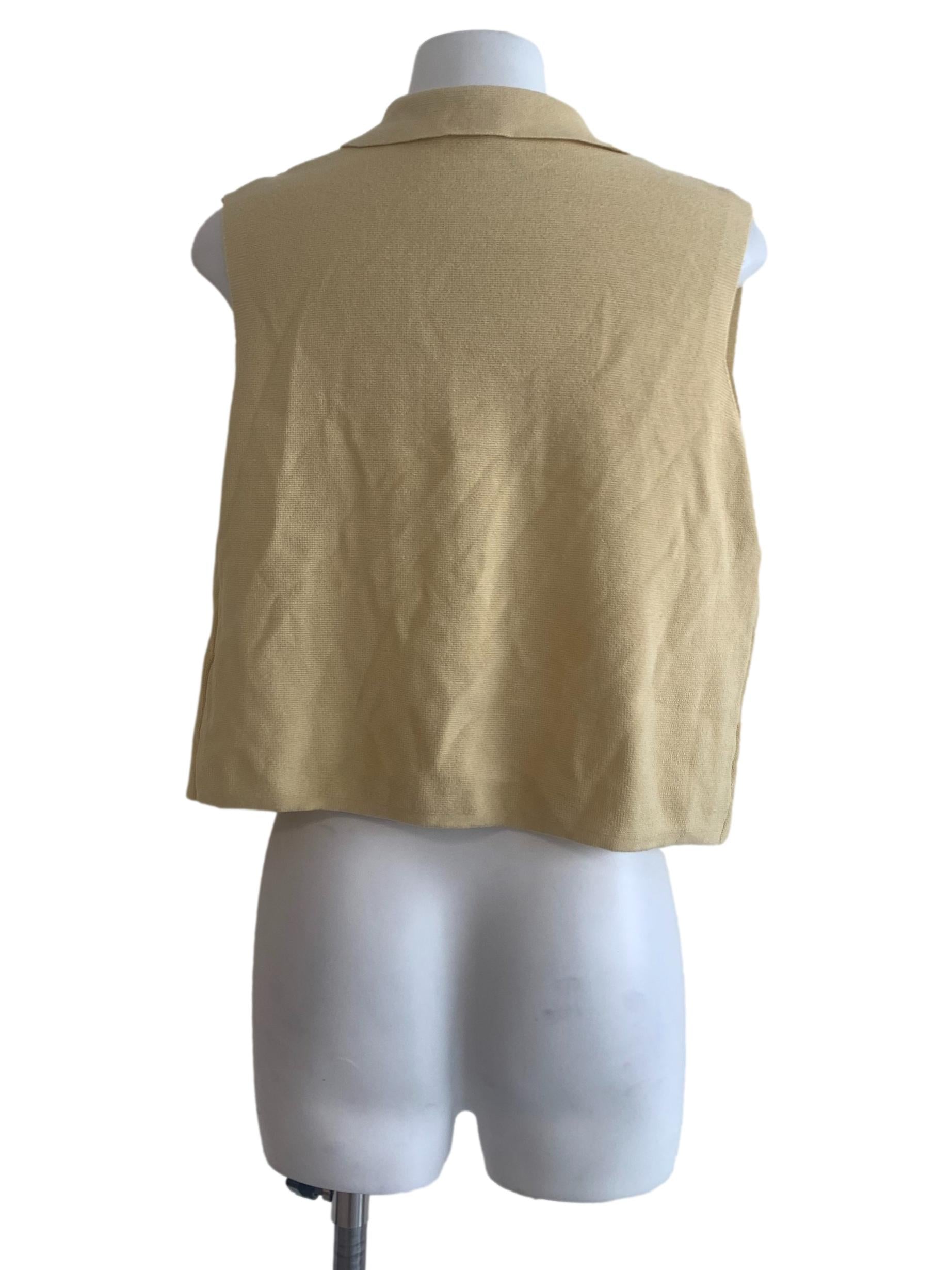 Butter Yellow Button Knitted Vest
