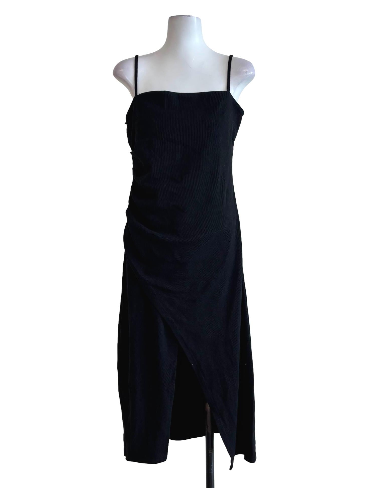 Black Spaghetti Strap Bodycon Dress