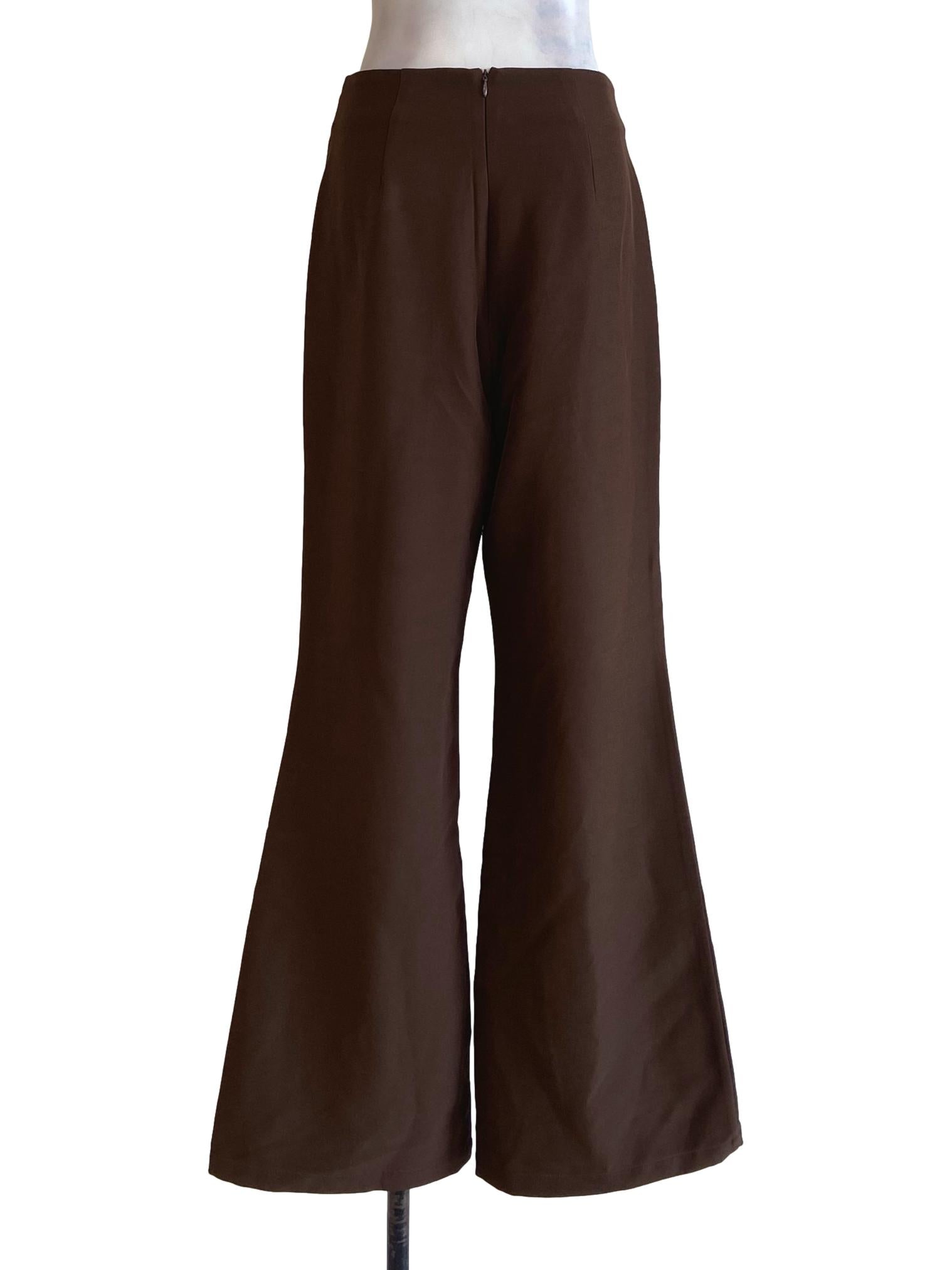 Caramel Brown High Waist Formal Pants