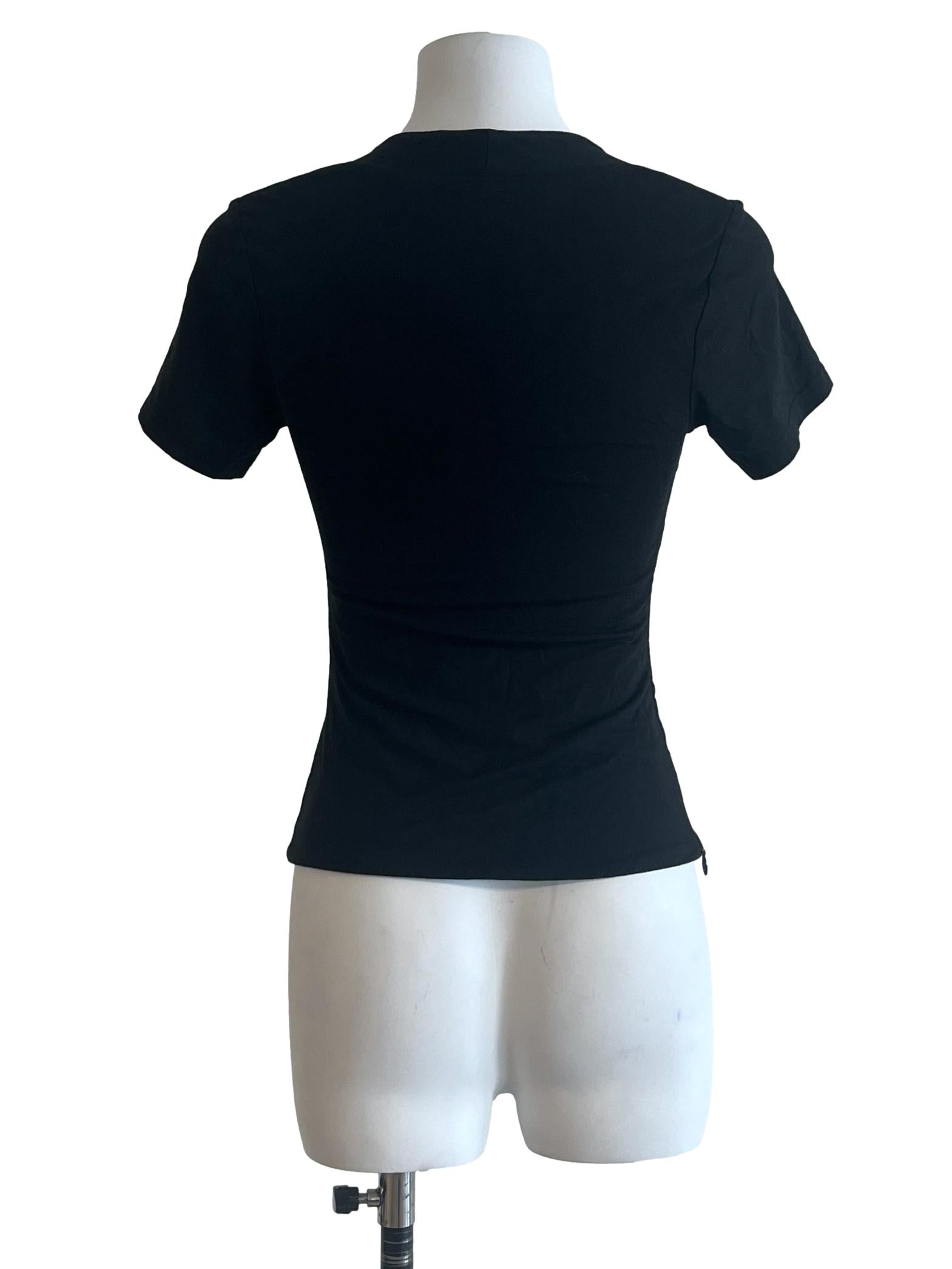 Pitch Black Queen Anne Top