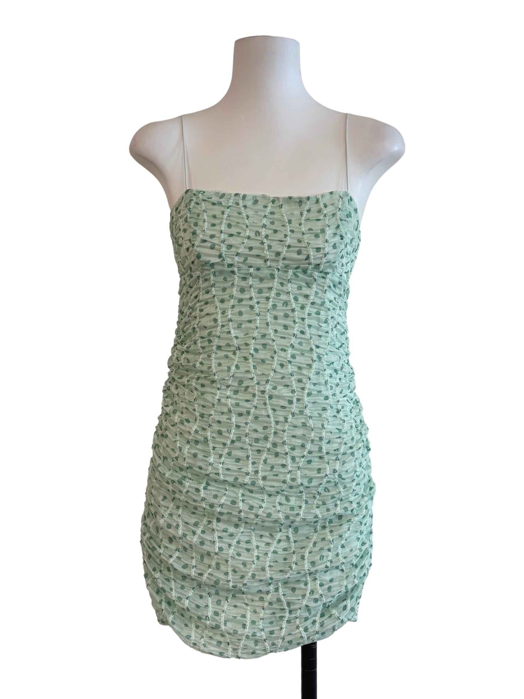 Mint Green Textured Camisole Dress