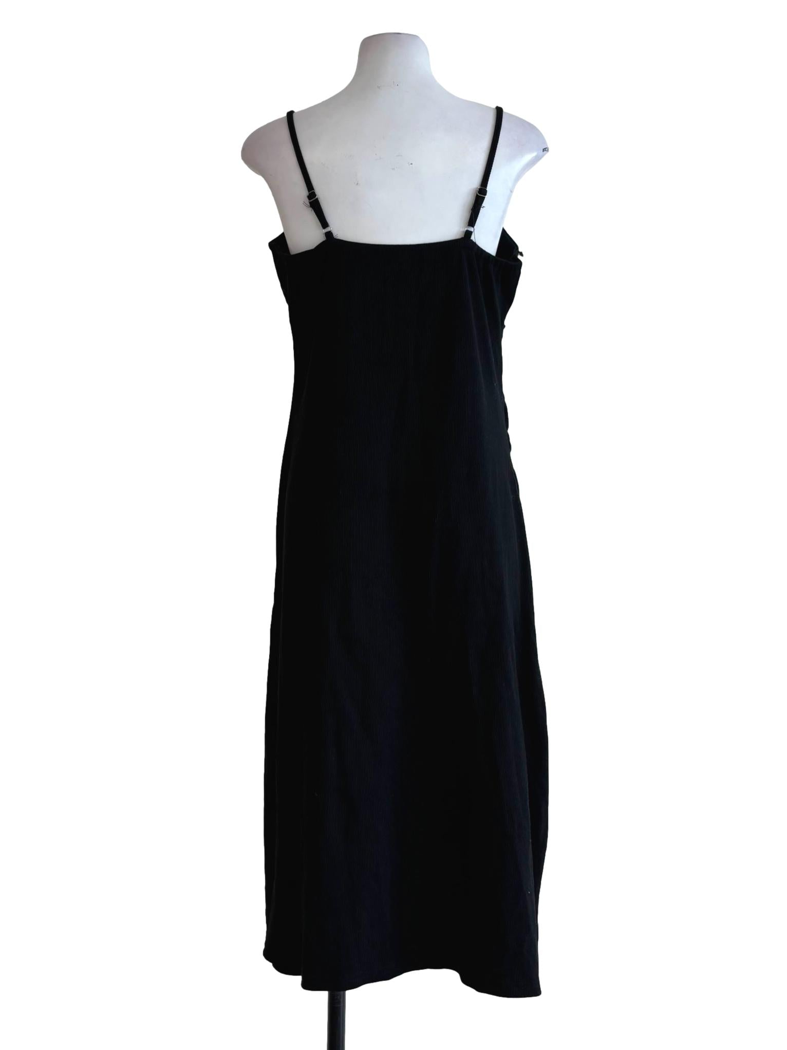Black Spaghetti Strap Bodycon Dress