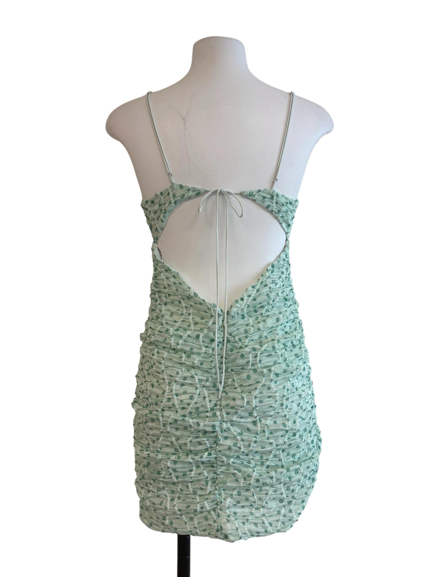 Mint Green Textured Camisole Dress