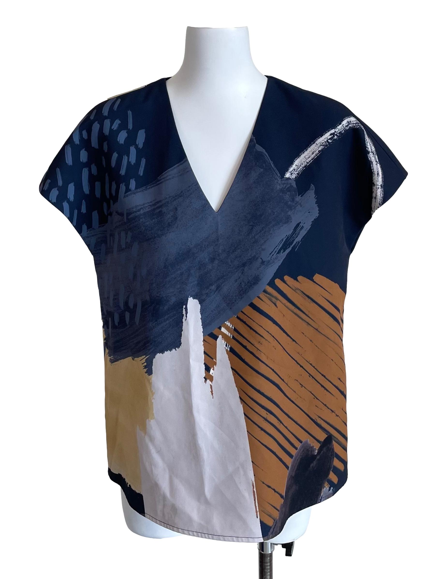 Navy Valley Kaftan Top OSN