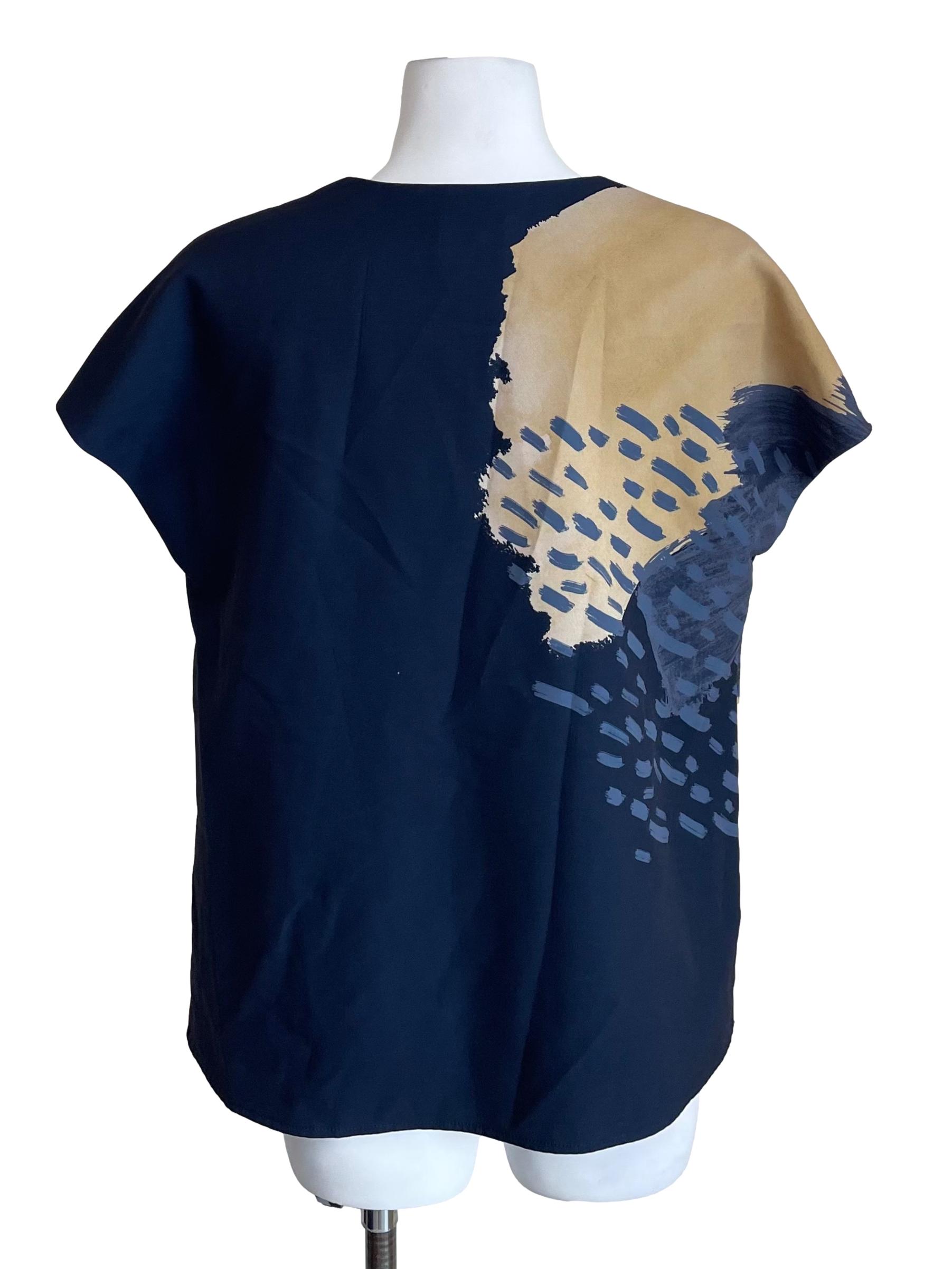 Navy Valley Kaftan Top OSN