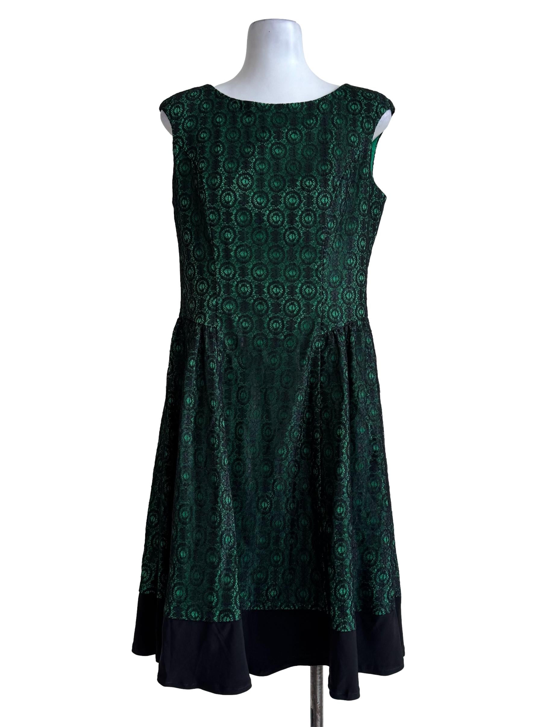 Lace Green Empire Dress