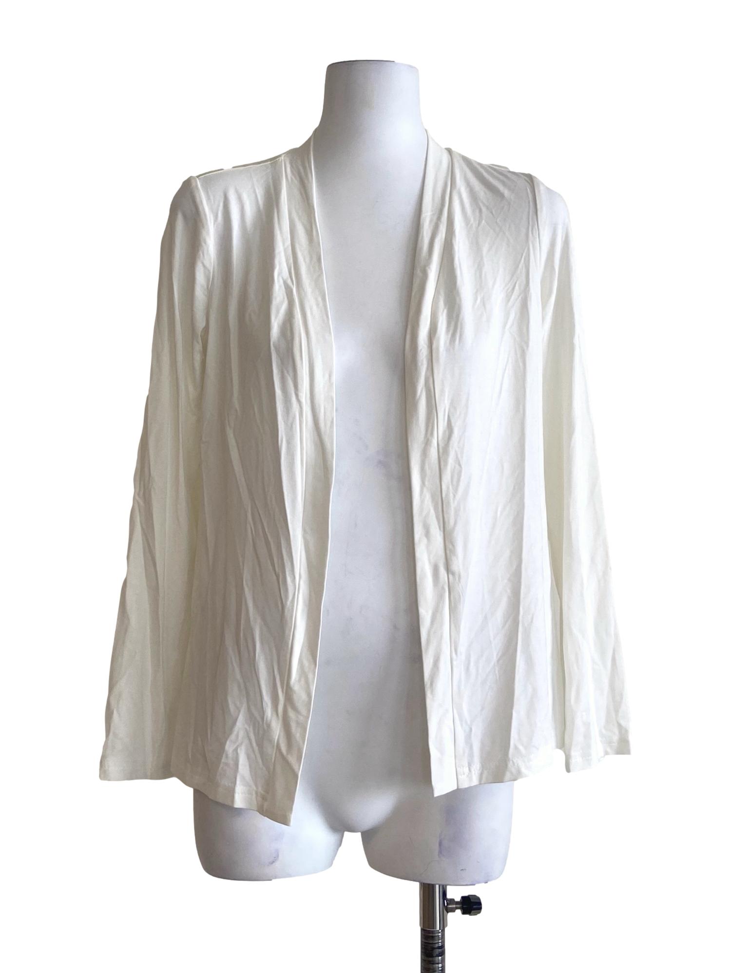 White Twill Cardigan