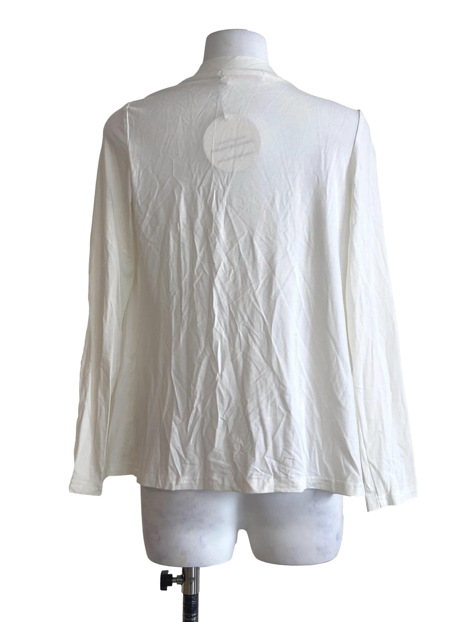 White Twill Cardigan