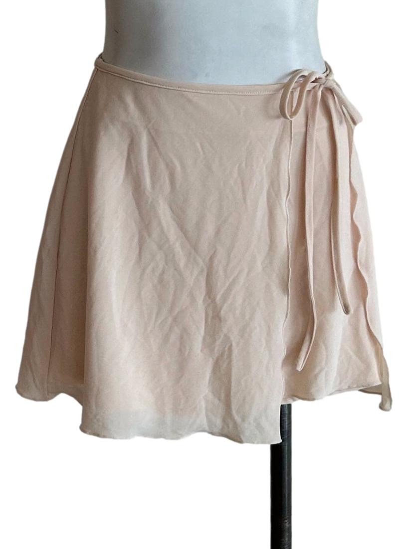 Cream Chiffon A-Line Skirt
