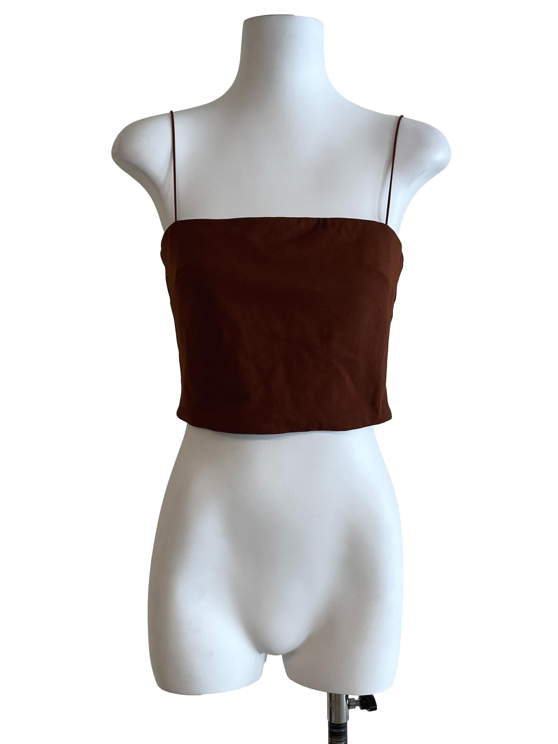 Chocolate Brown Spaghetti Strap Top