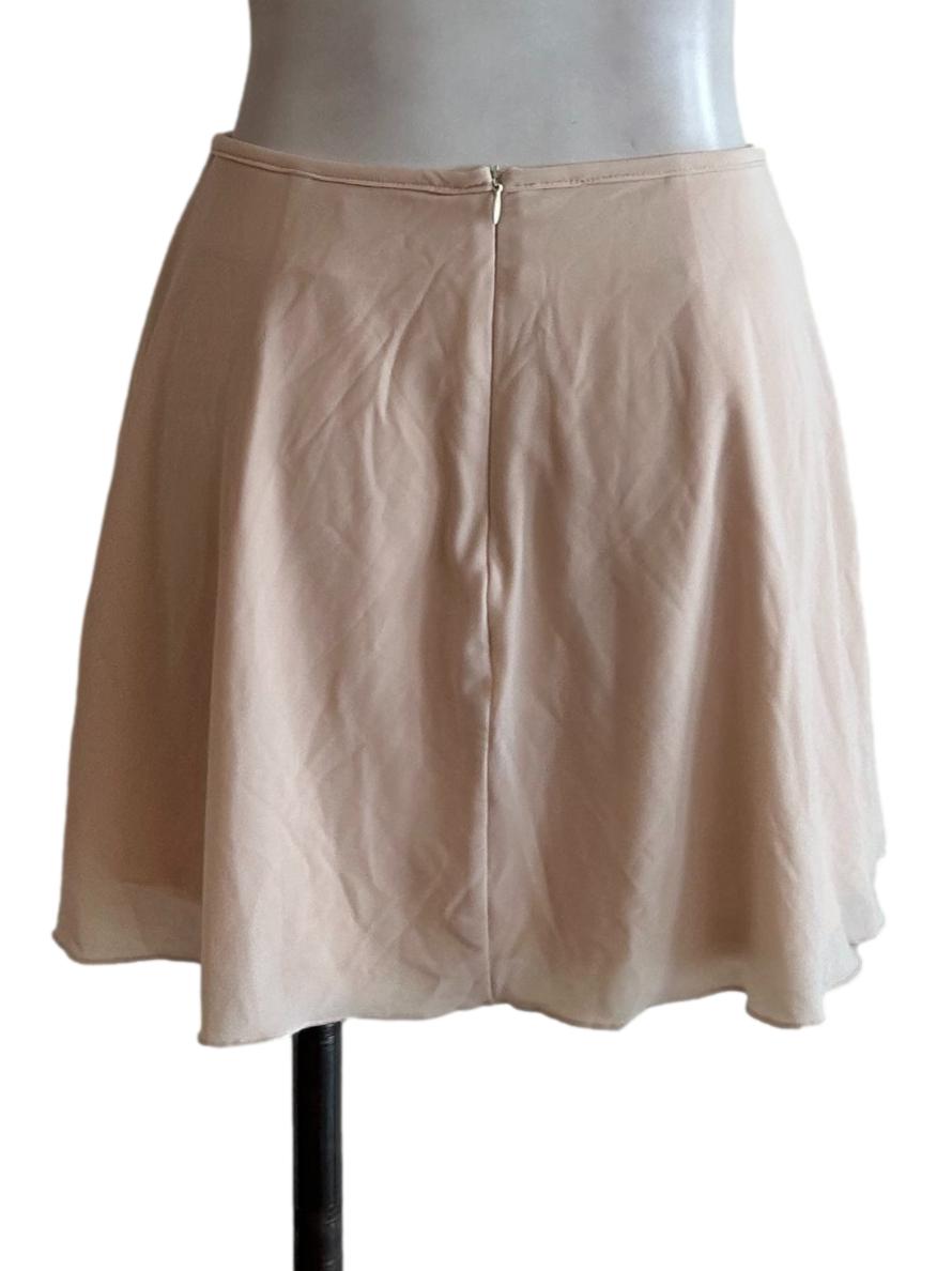 Cream Chiffon A-Line Skirt