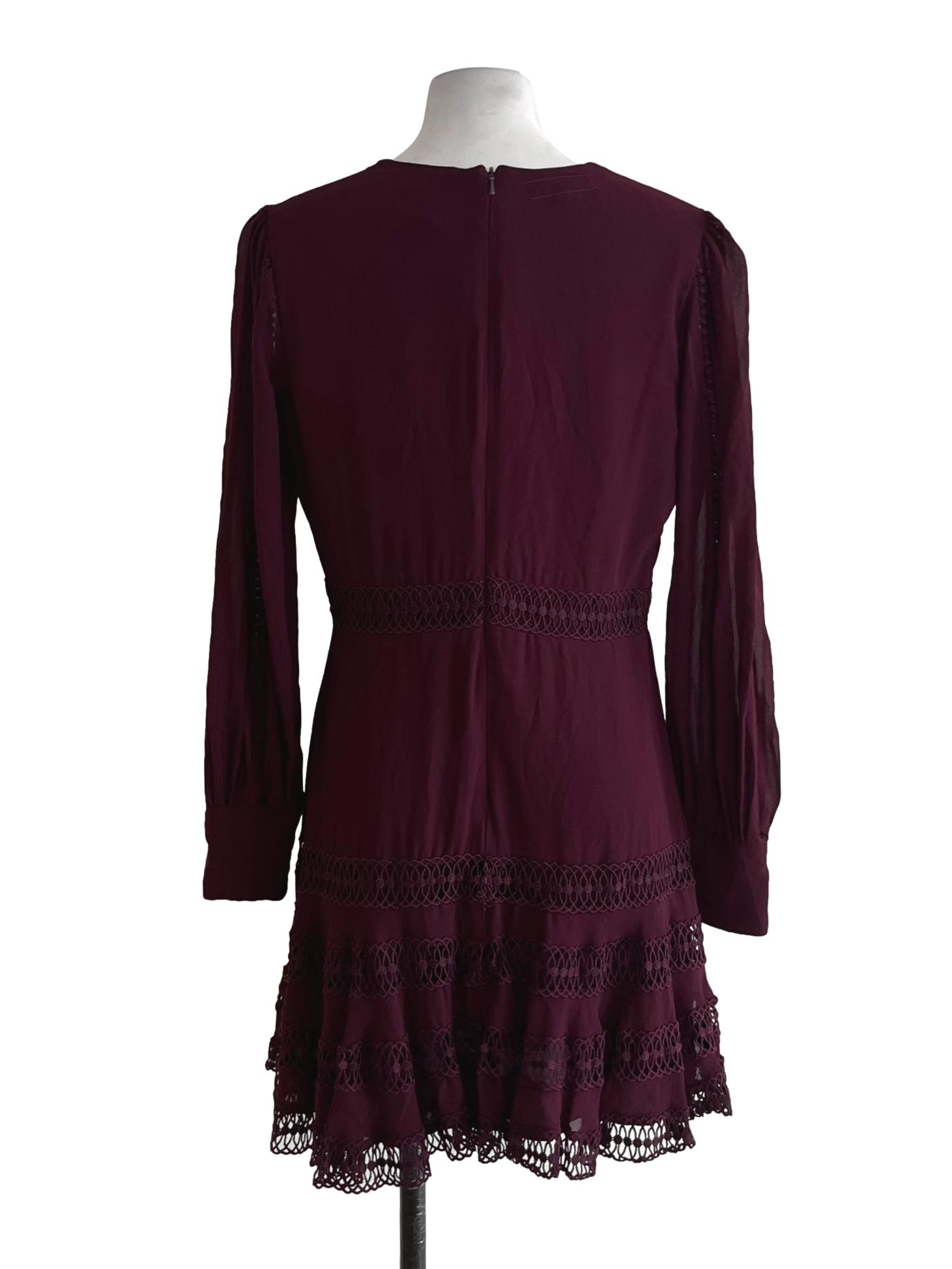Jam Purple V-Neckline Empire Dress