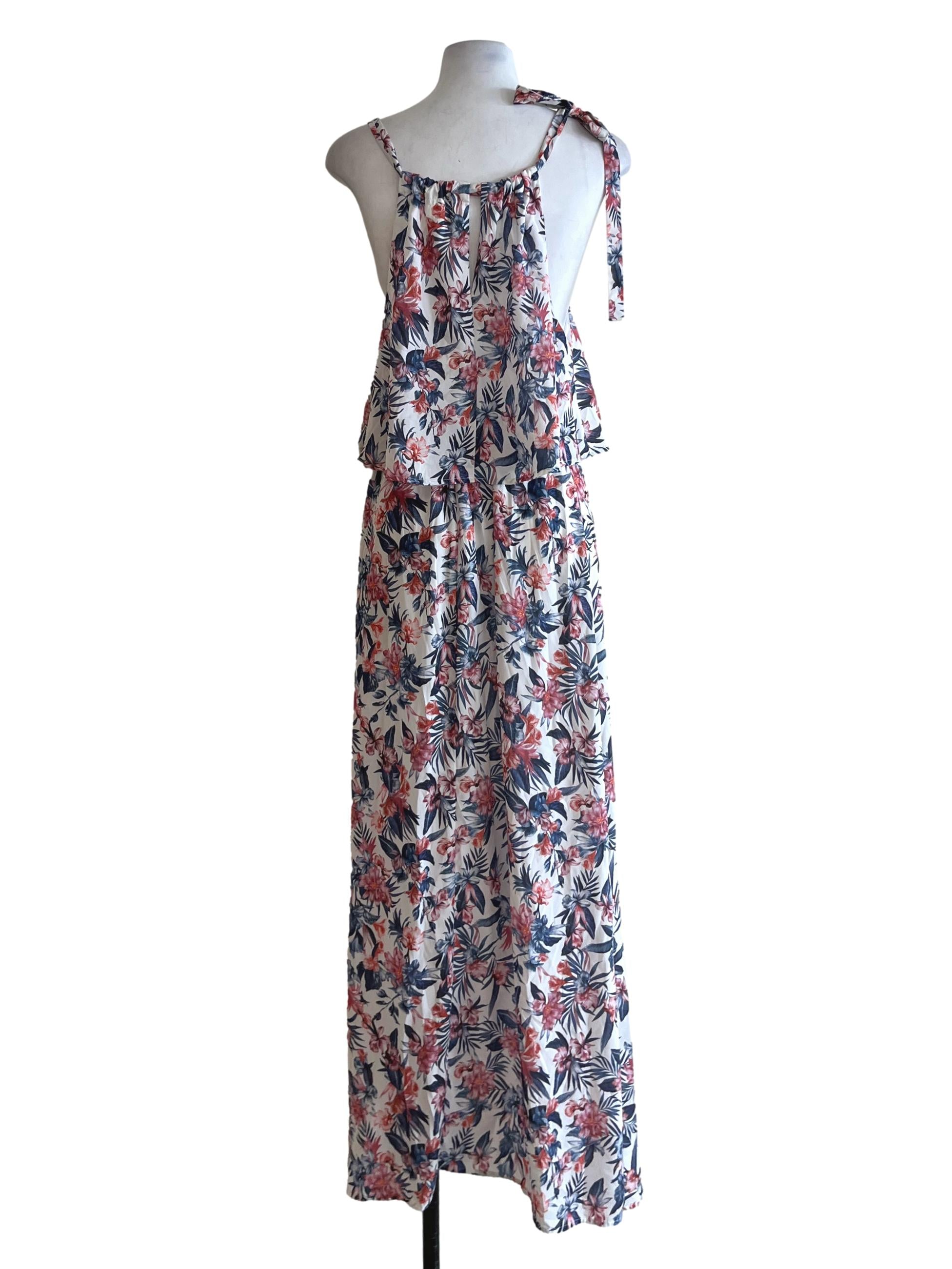 White Floral A-Line Dress