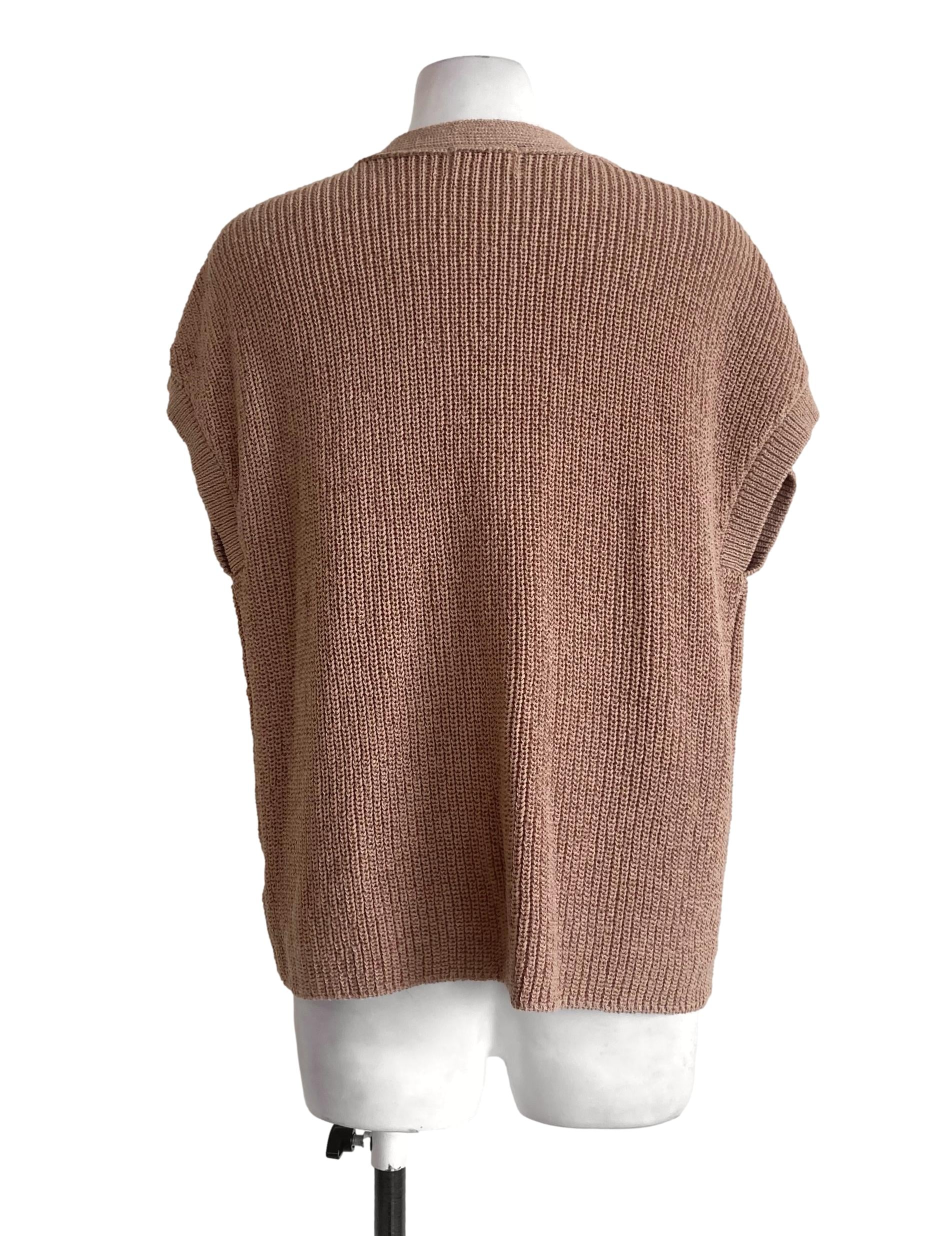 Button Down Chunky Knit Vest OSN