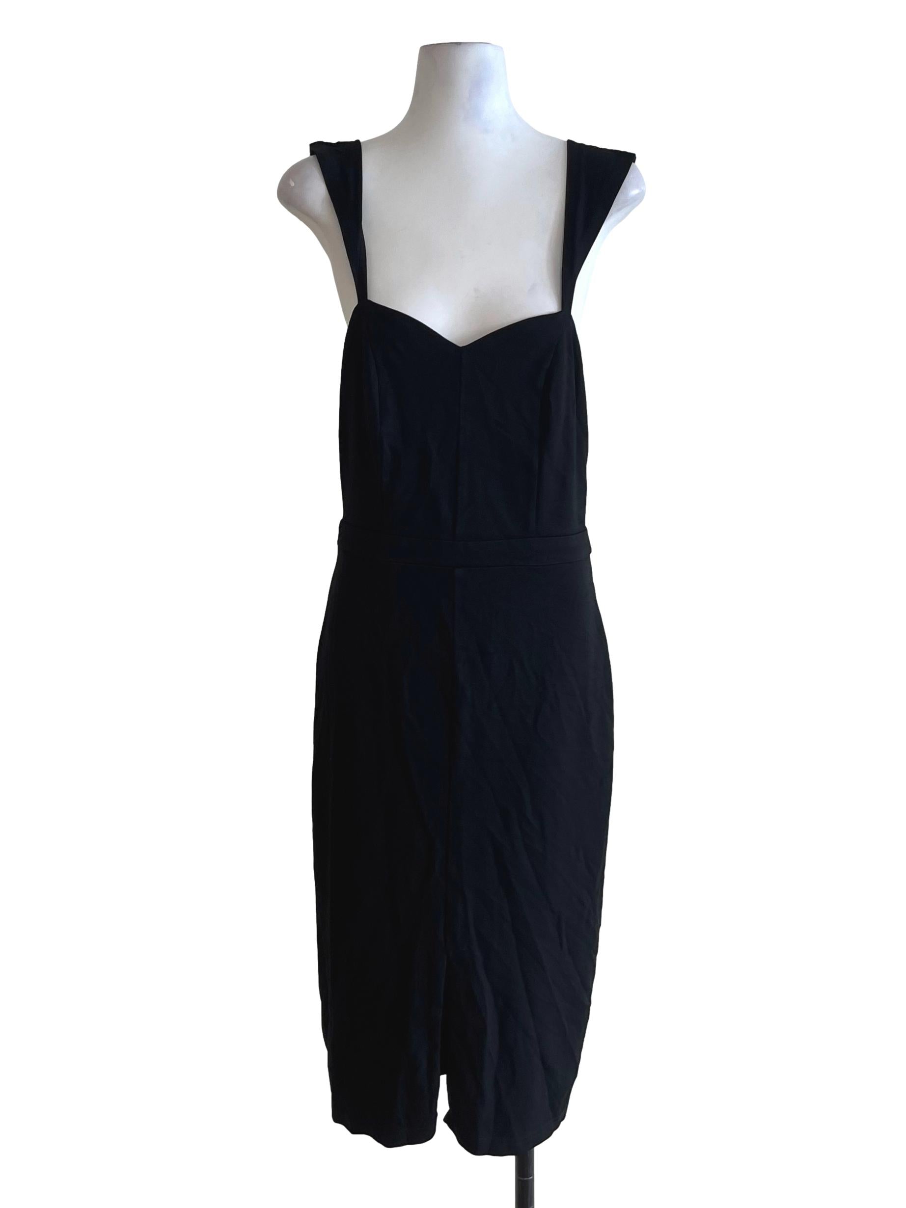 Black Sweetheart Neckline A-Line Dress