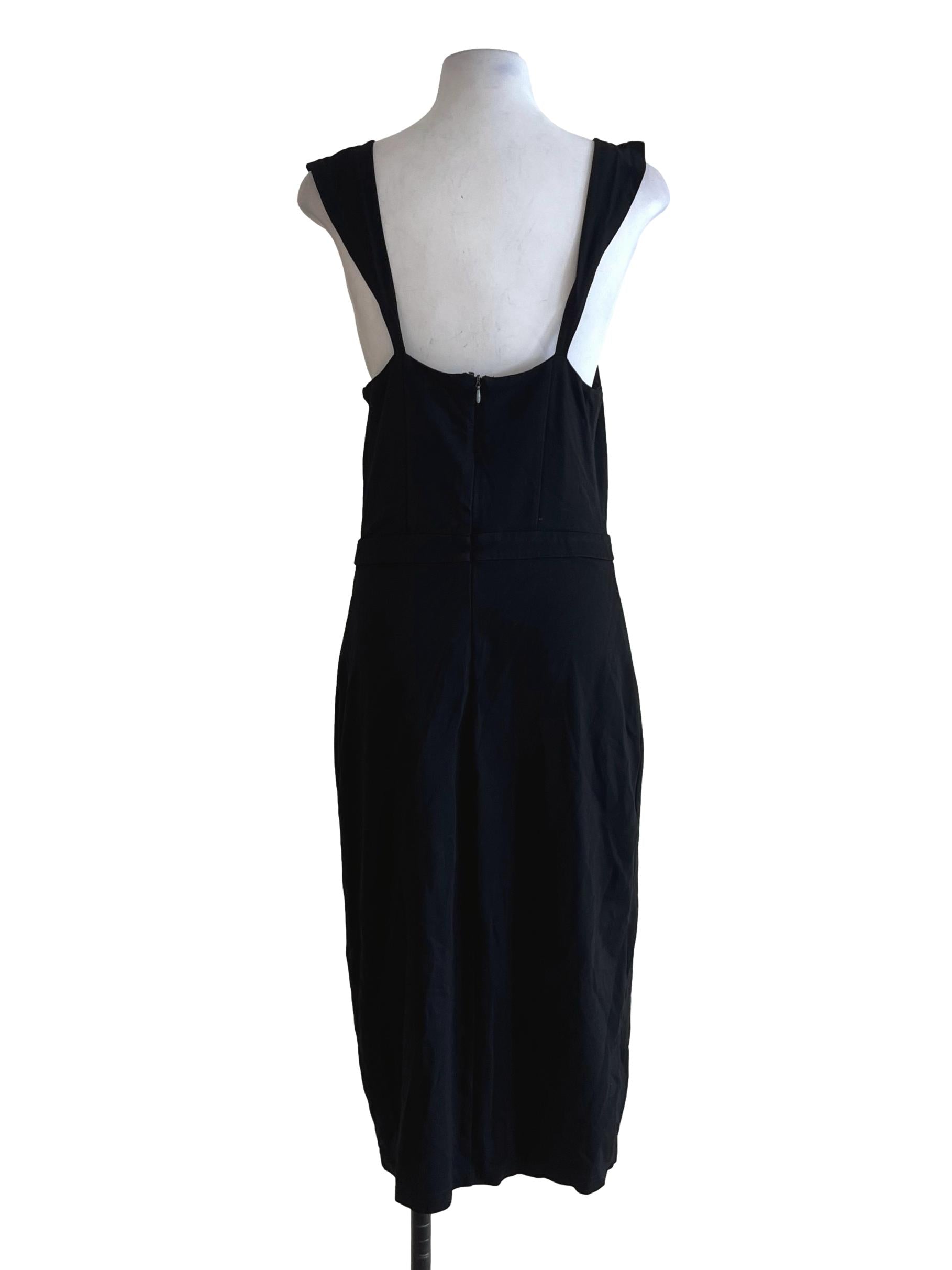 Black Sweetheart Neckline A-Line Dress
