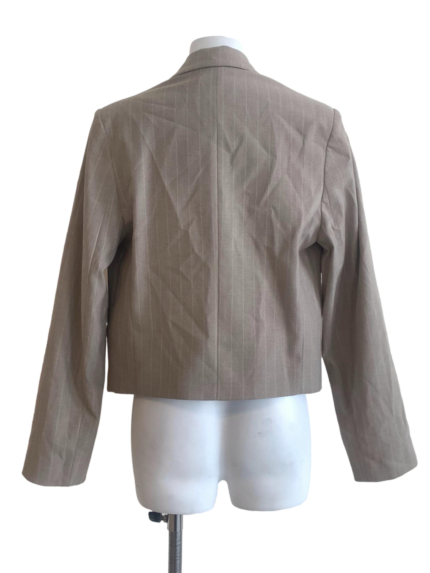 Tortilla Brown Single Breasted Short Blazer