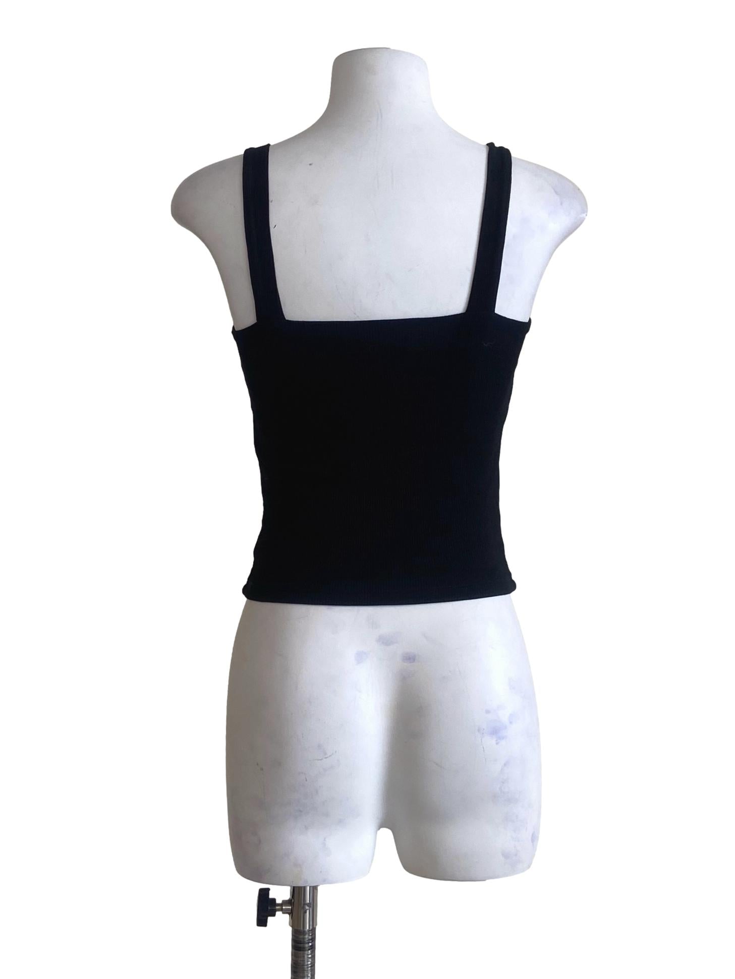 Black Sleeveless Crop Top