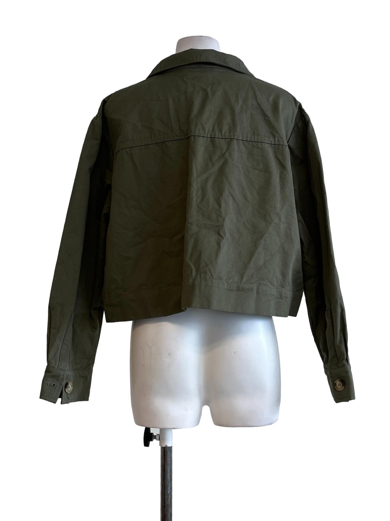 Army Green Crop Jacket