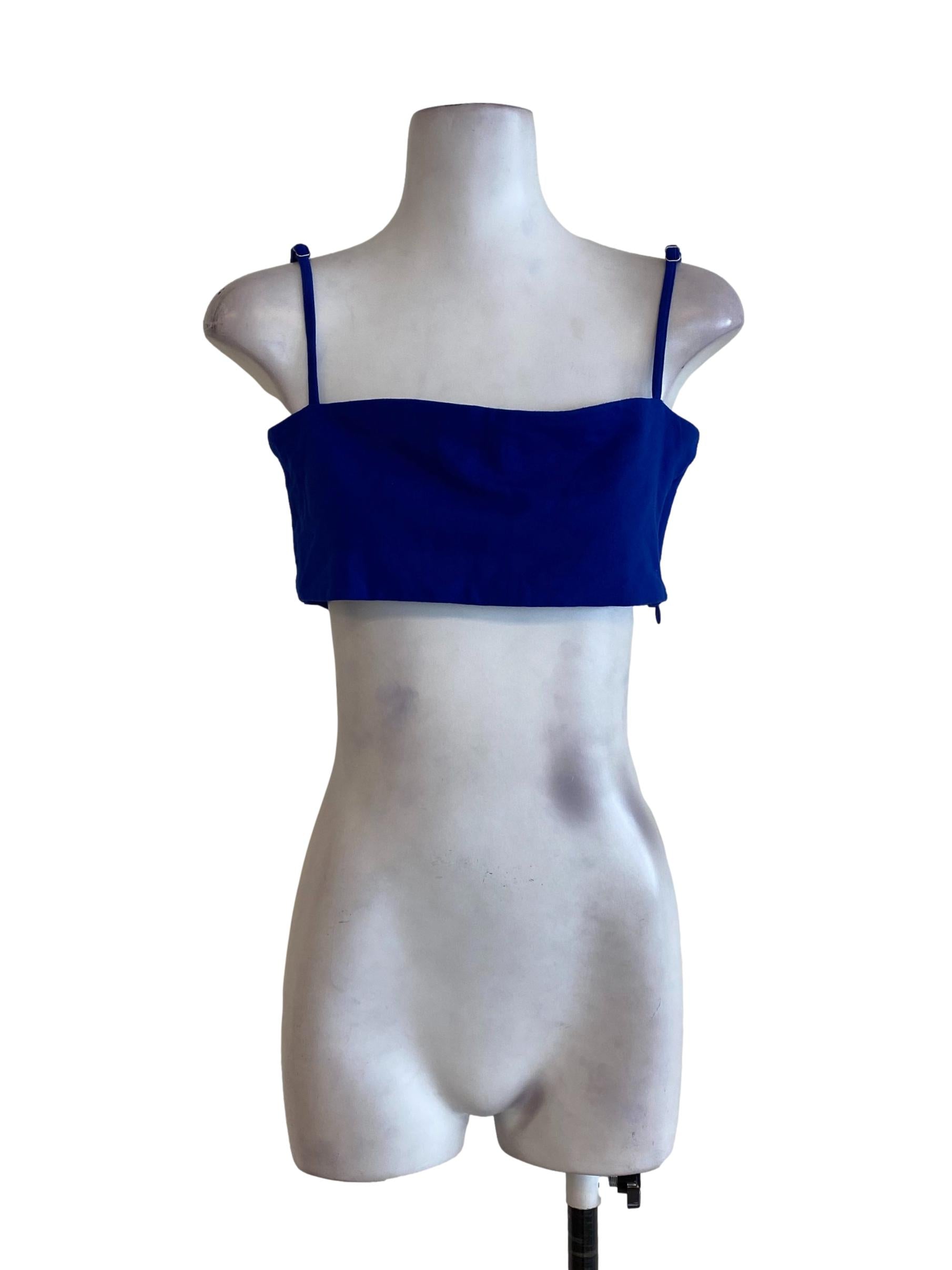 Blue Crop Top