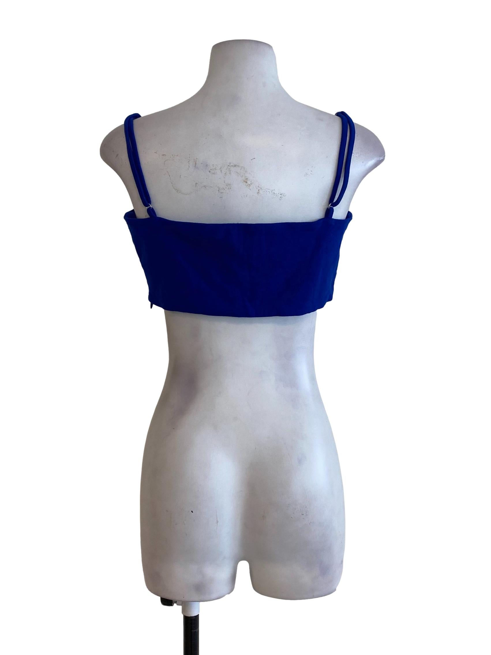 Blue Crop Top