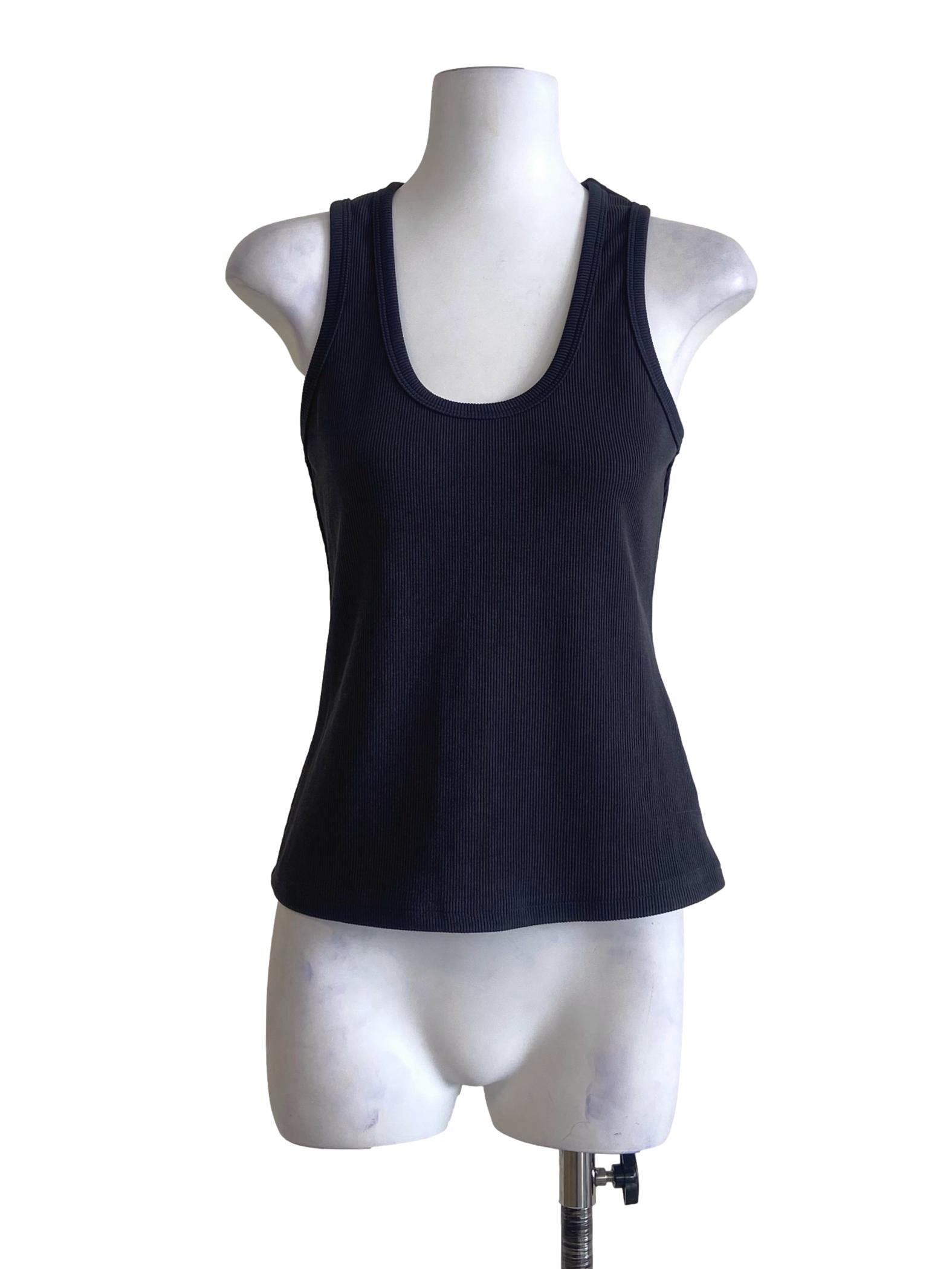 Slate Grey Pencil Stripe Sleeveless Top LB