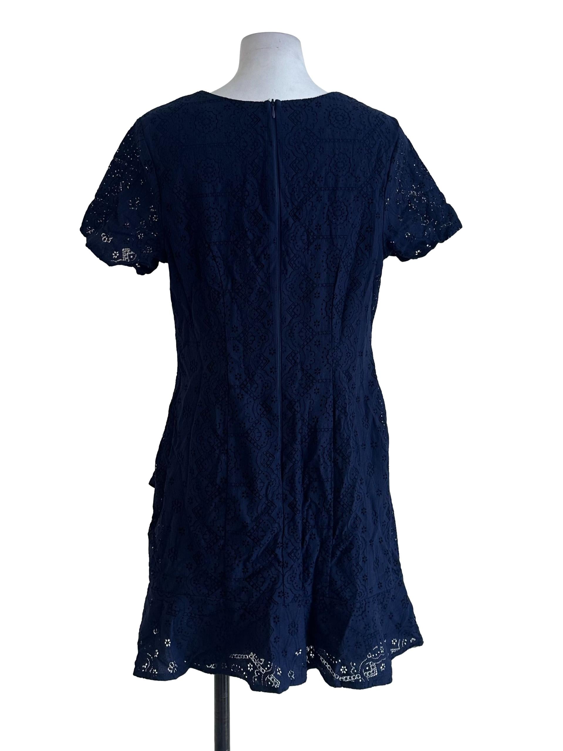 Navy Blue Lace Dress TSW