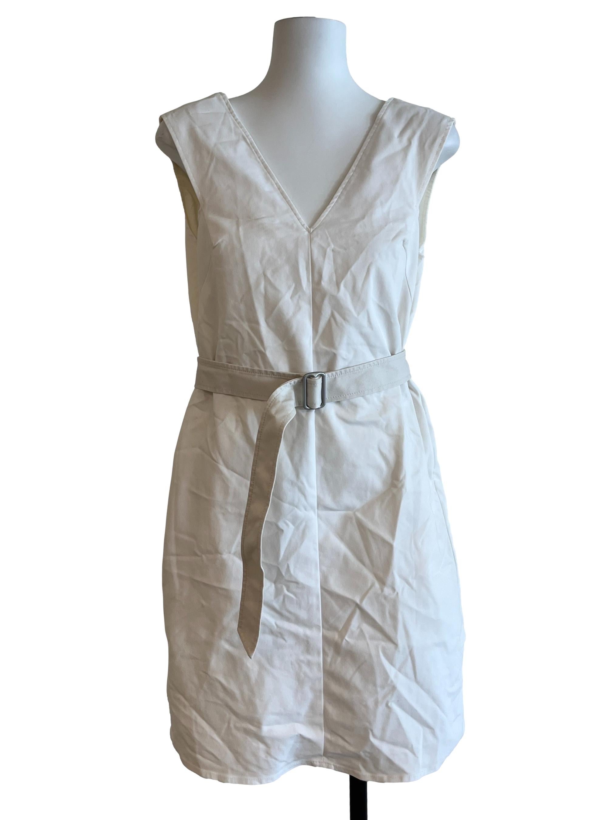 Daisy White Belted Mini Dress