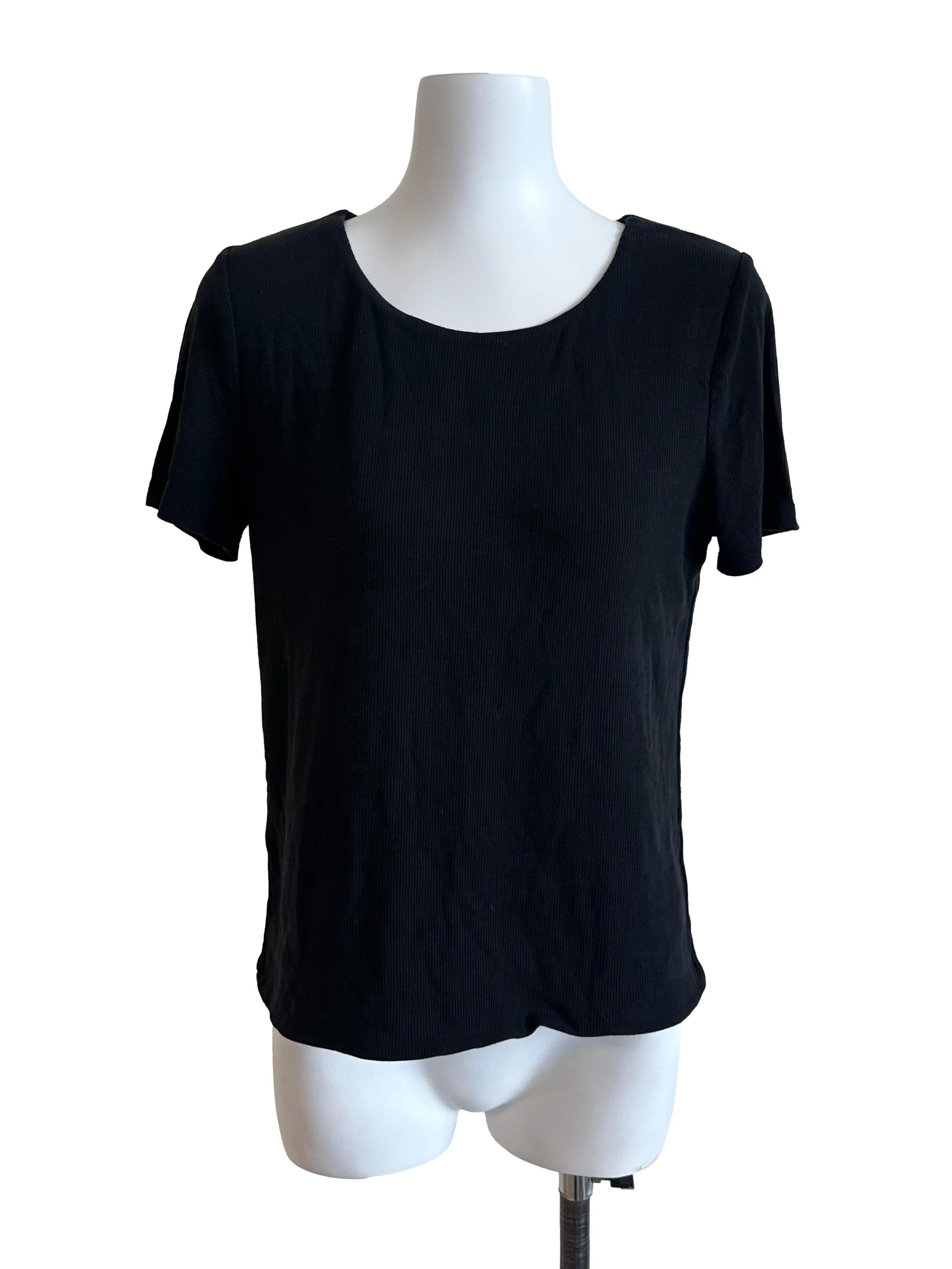 Raven Black Textured Tee