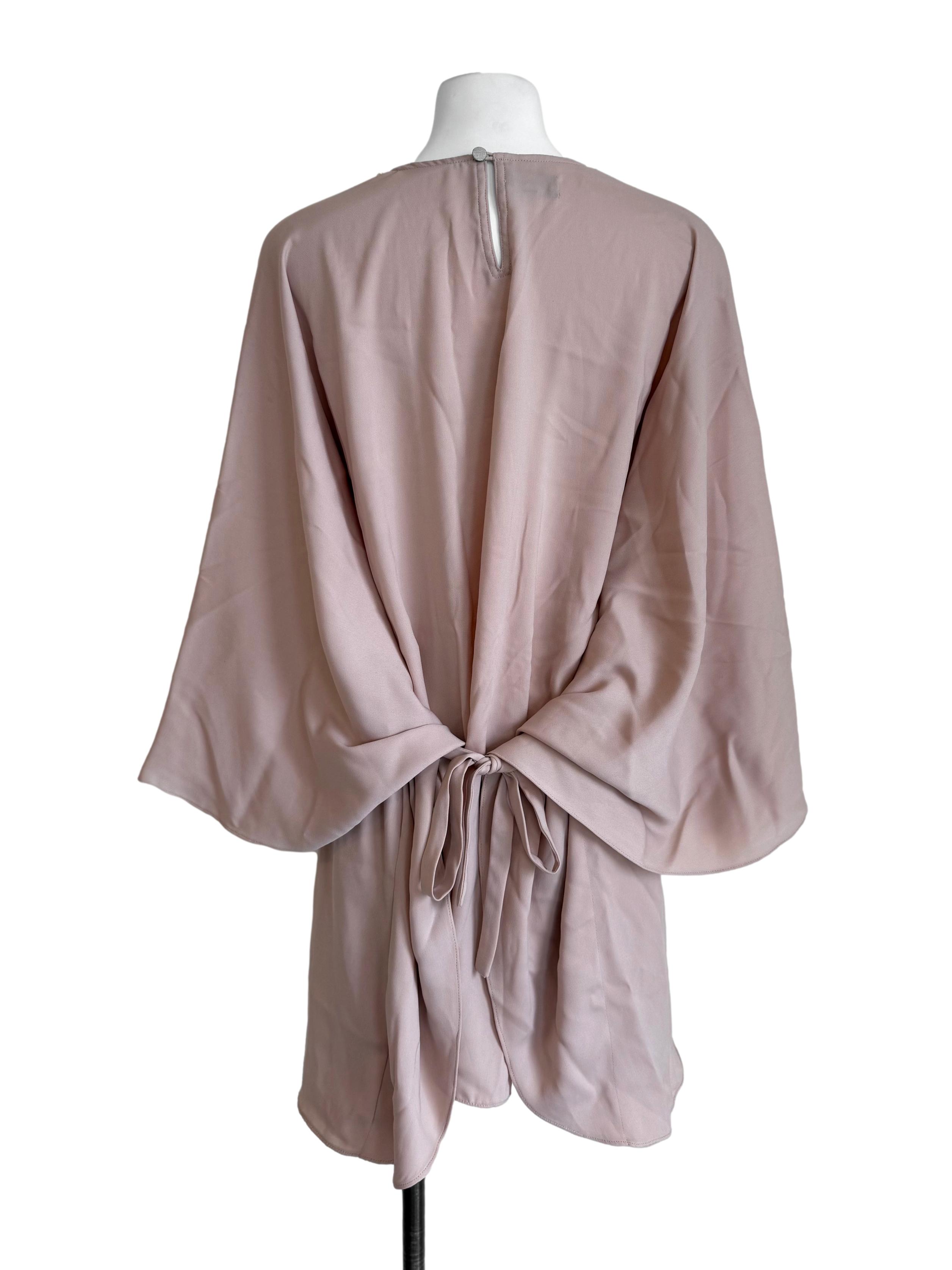 Cantaloupe Rhinestones Cape Sleeves Top