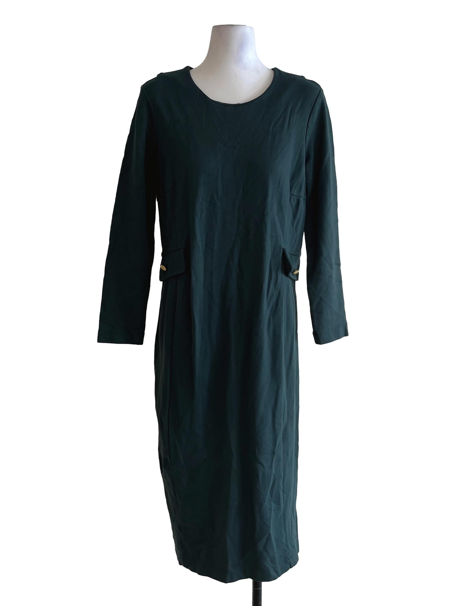 Ocean Blue Jewel Neckline Empire Dress