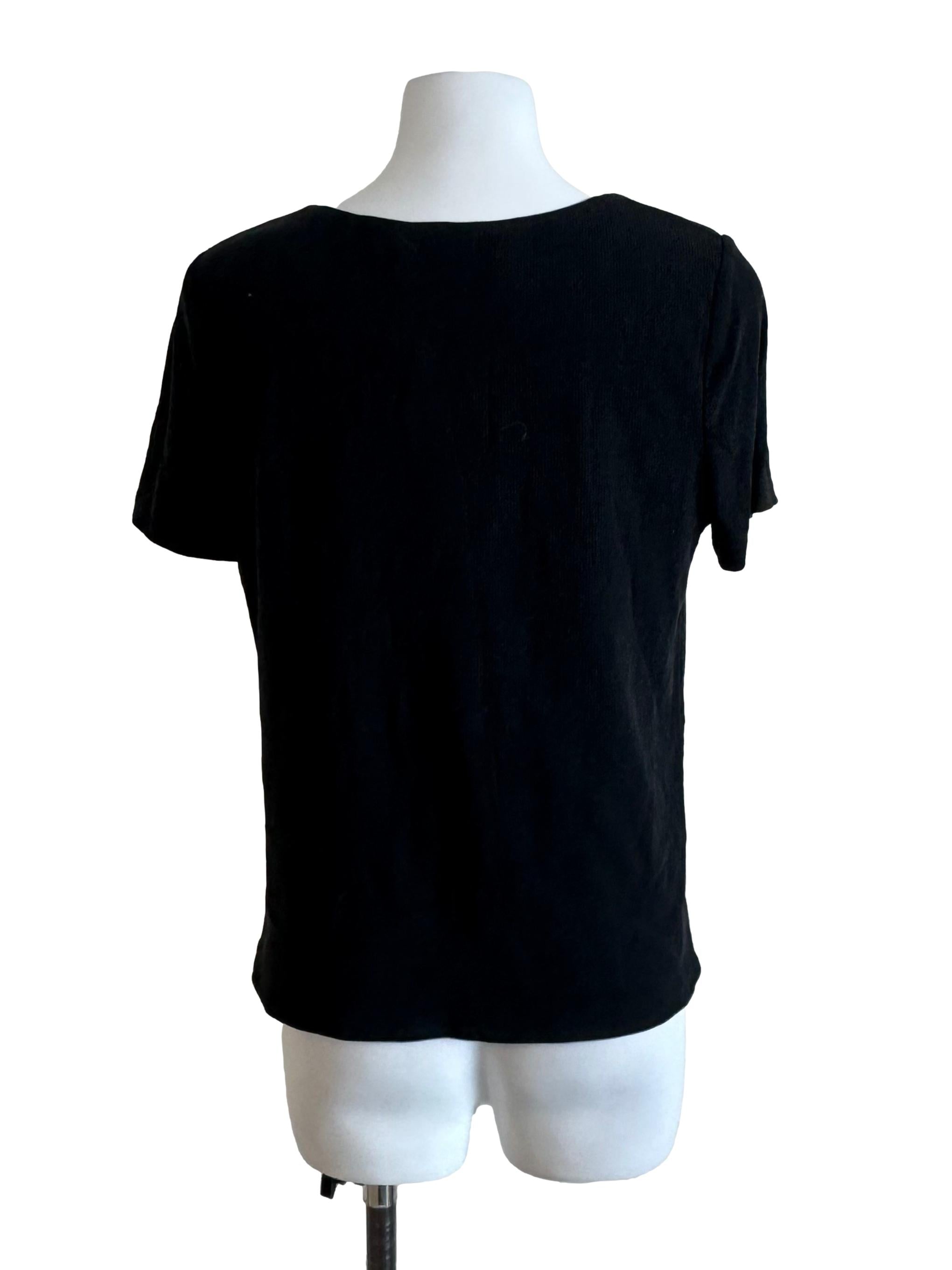 Raven Black Textured Tee