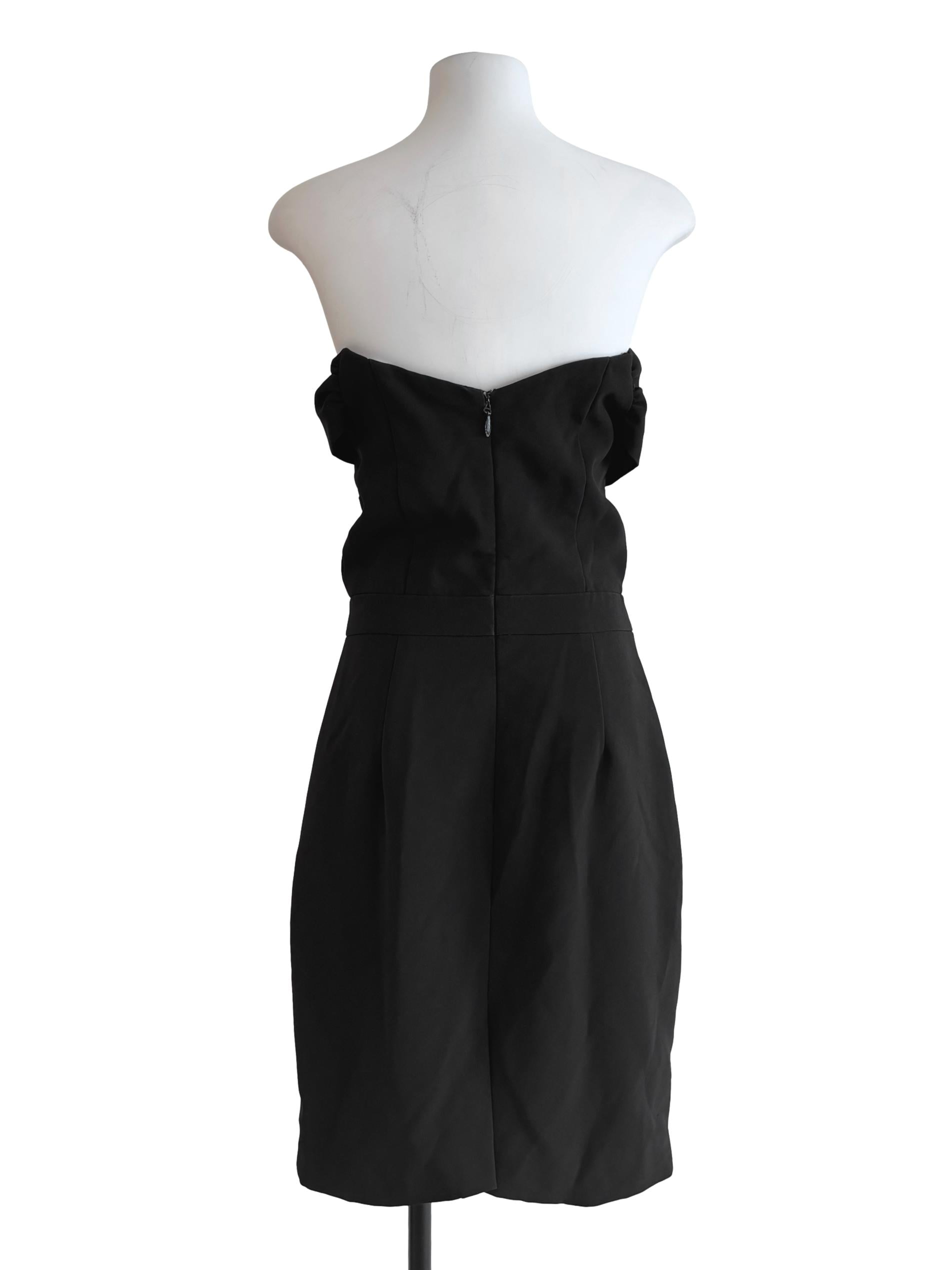 Soft Black Off Shoulder Sheath Dress