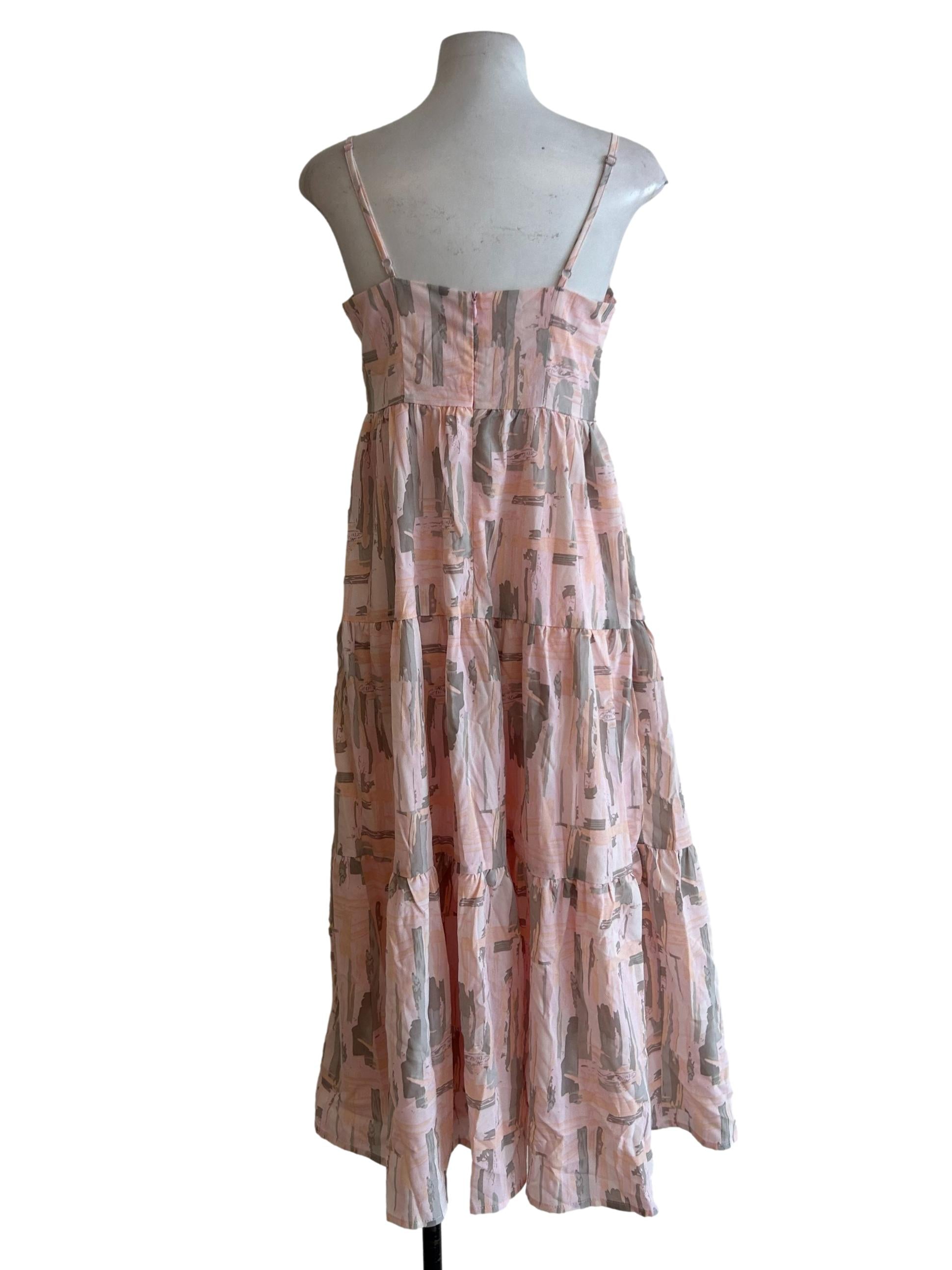 Rose Pink Tiered Dress