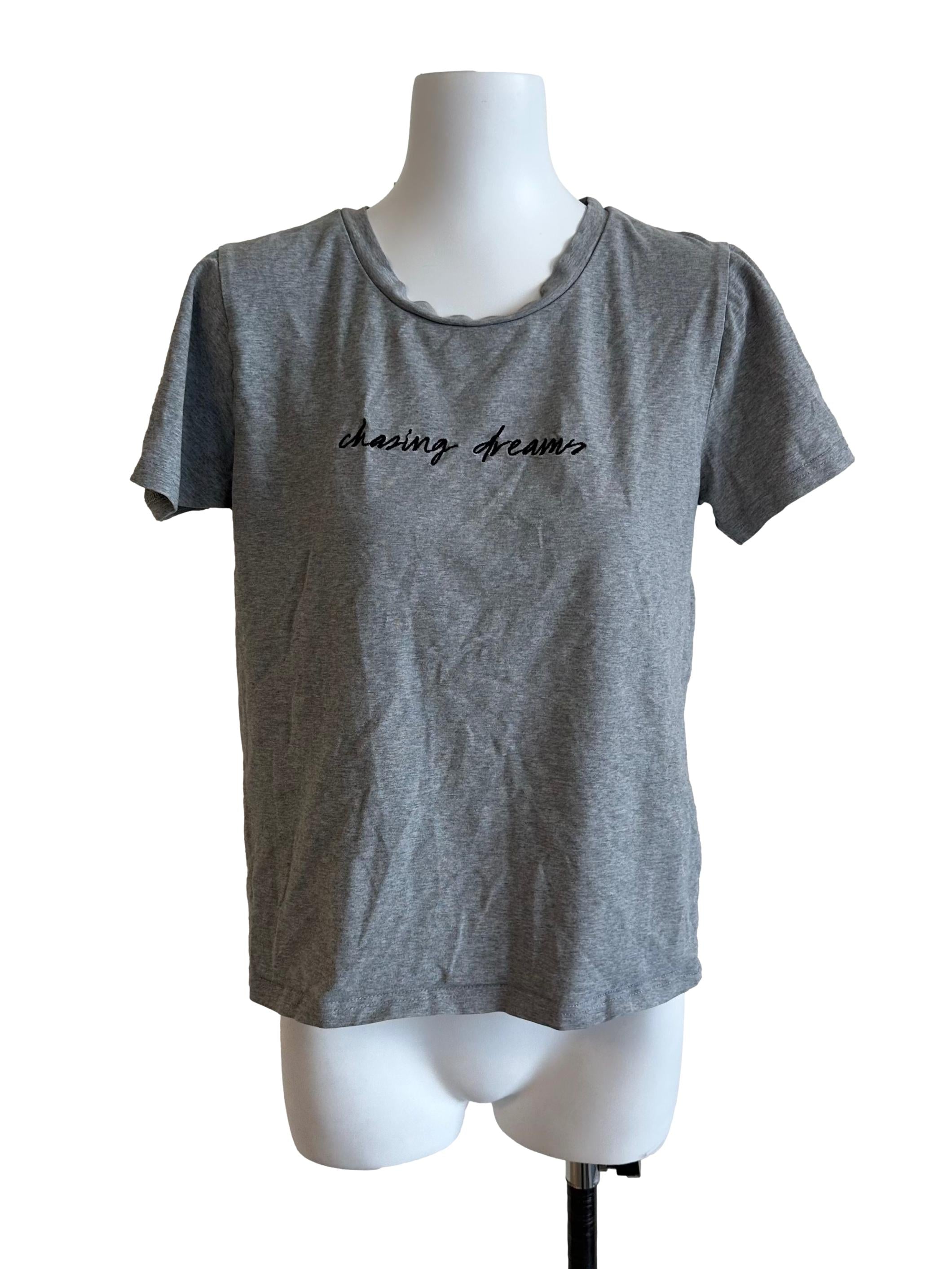 Cloud Grey Wording Graphic Tee