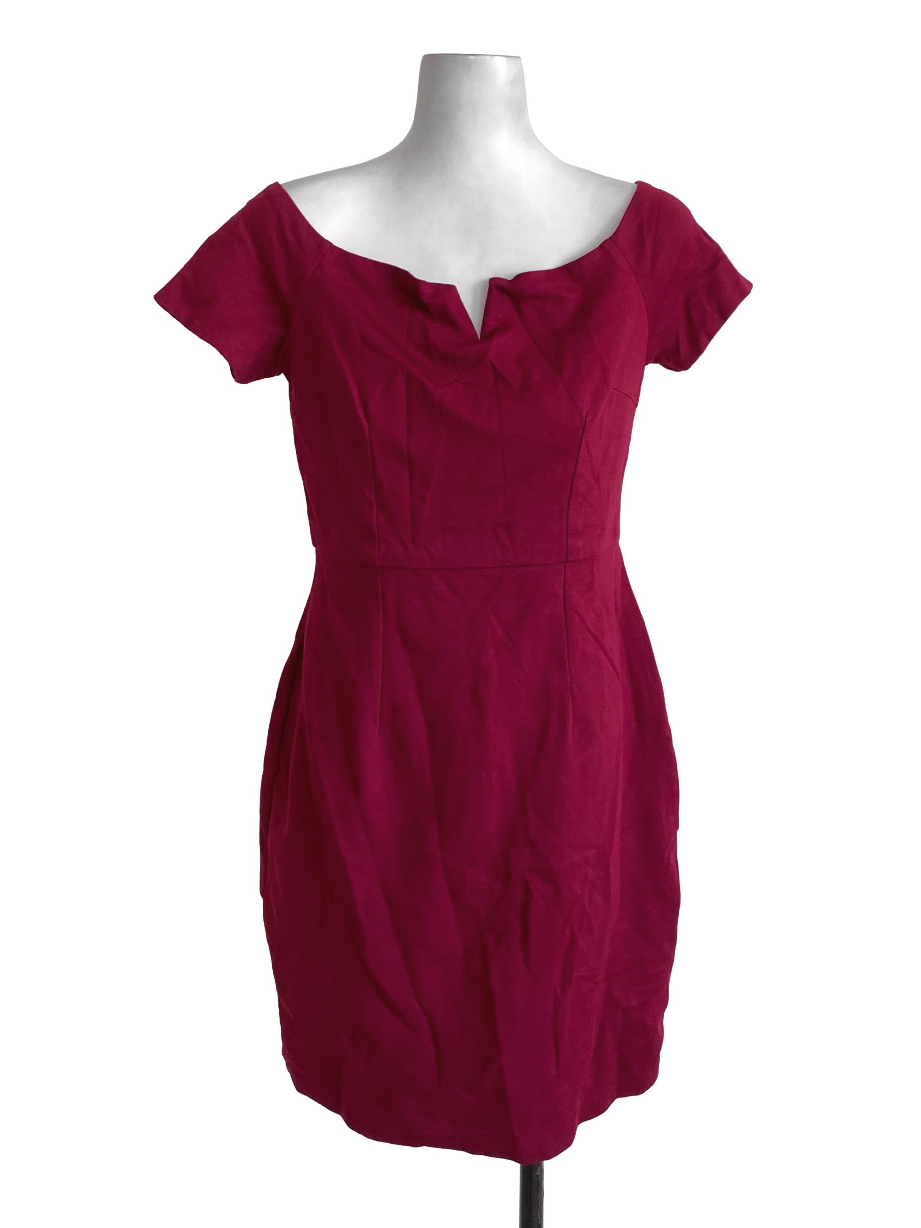 Cherry Red Short Sleeved Bodycon Dress