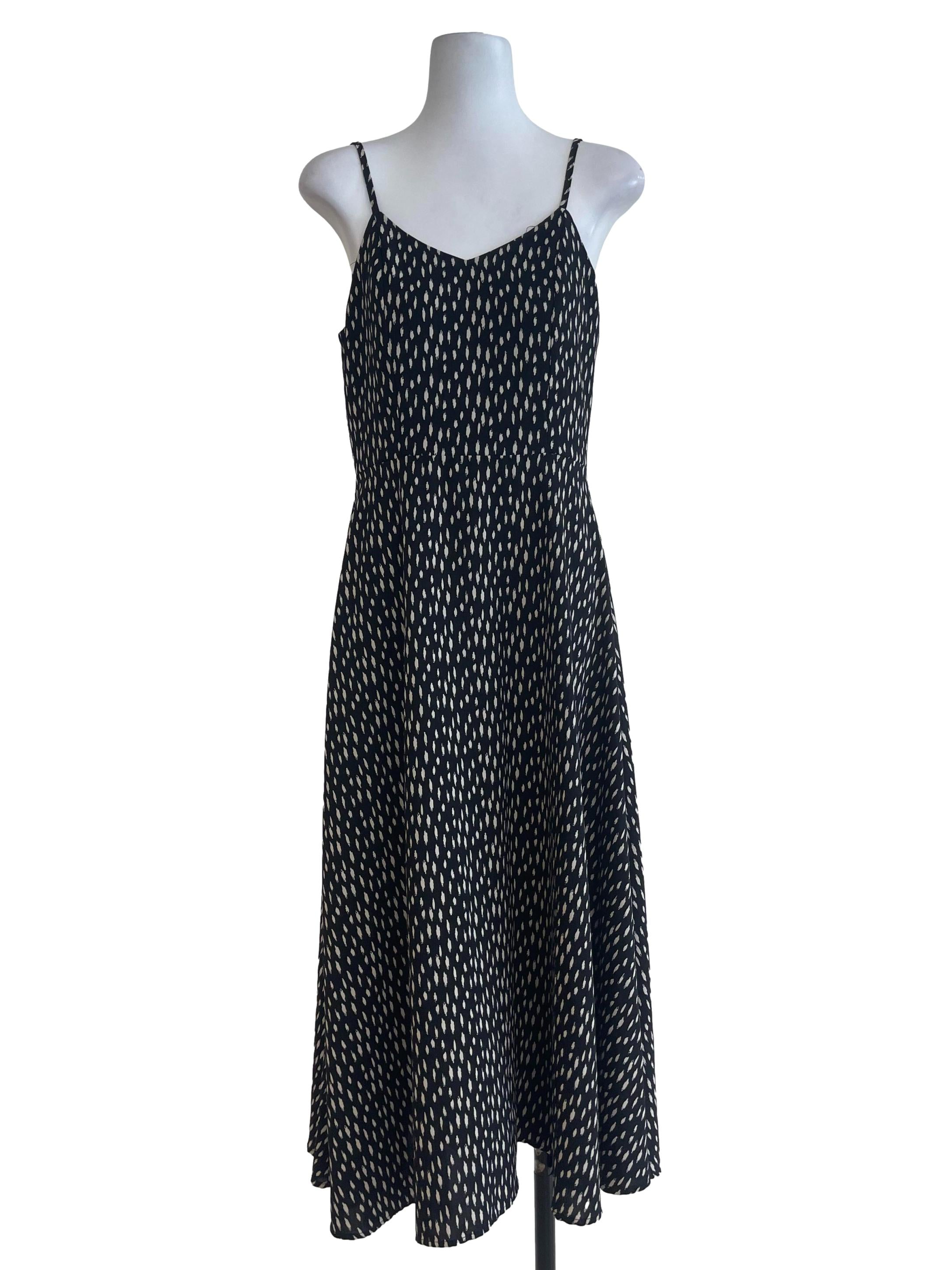 Black Leopard Long Dress