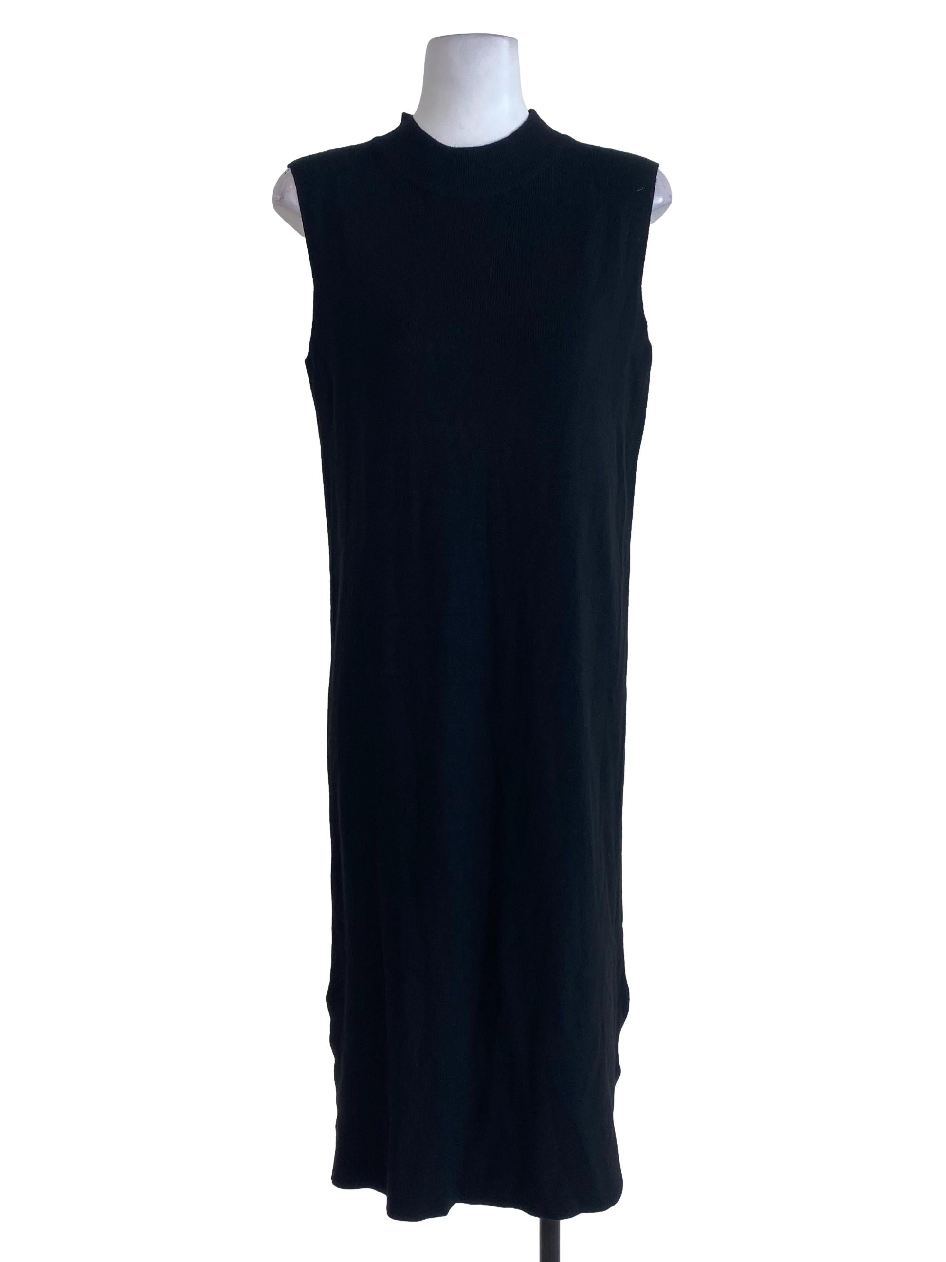 Black Knitted Slip Dress