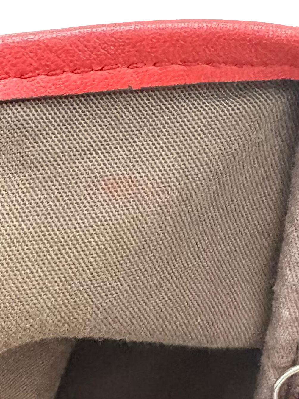 Brown And Red Signature Canvas Tote Bag