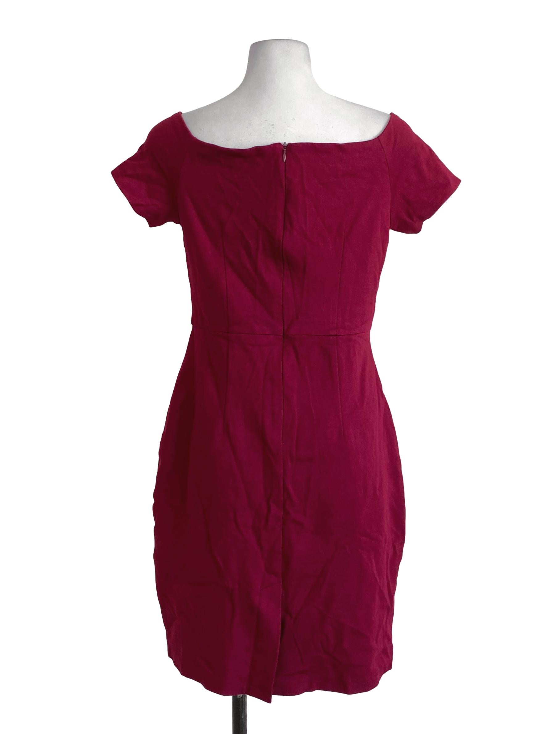 Cherry Red Short Sleeved Bodycon Dress