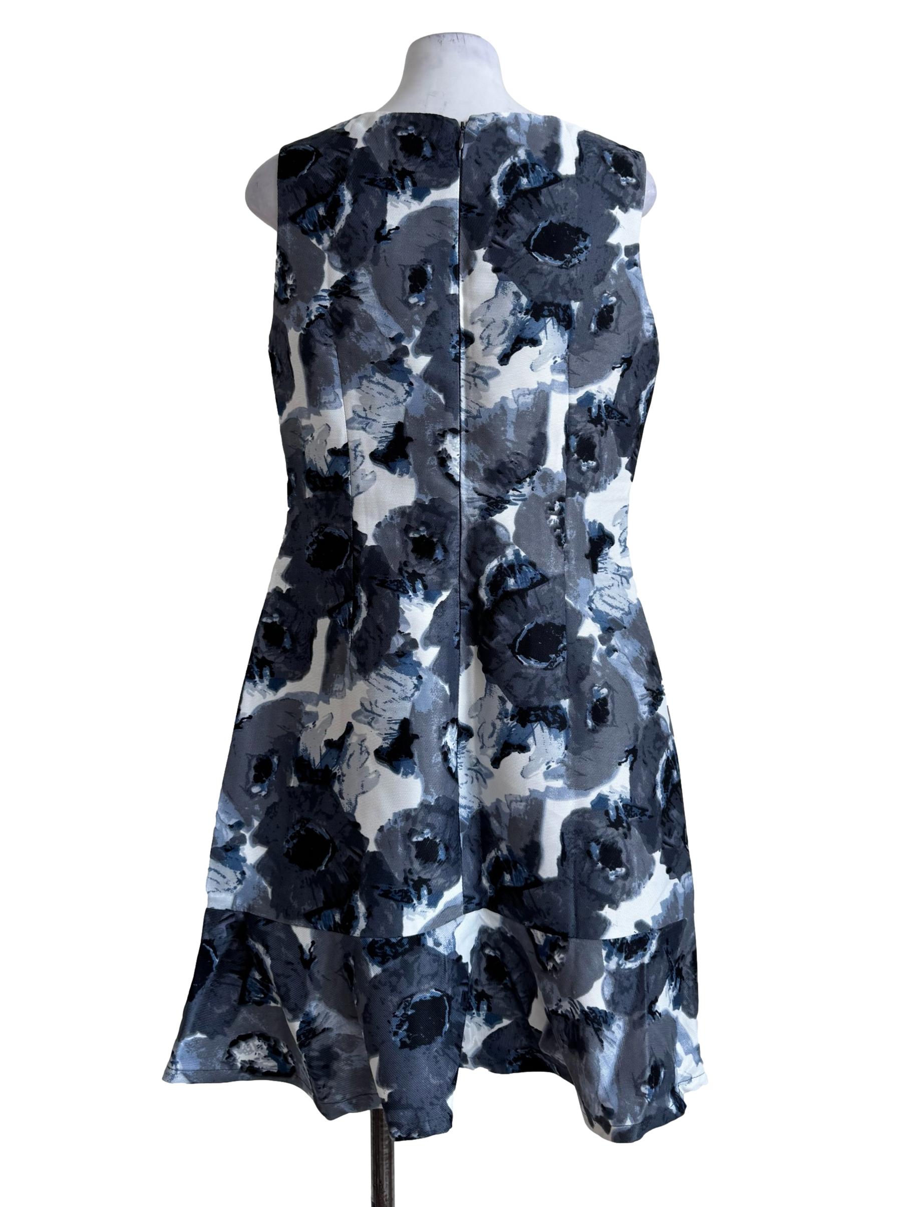 Multi Color V Neck Empire Dress