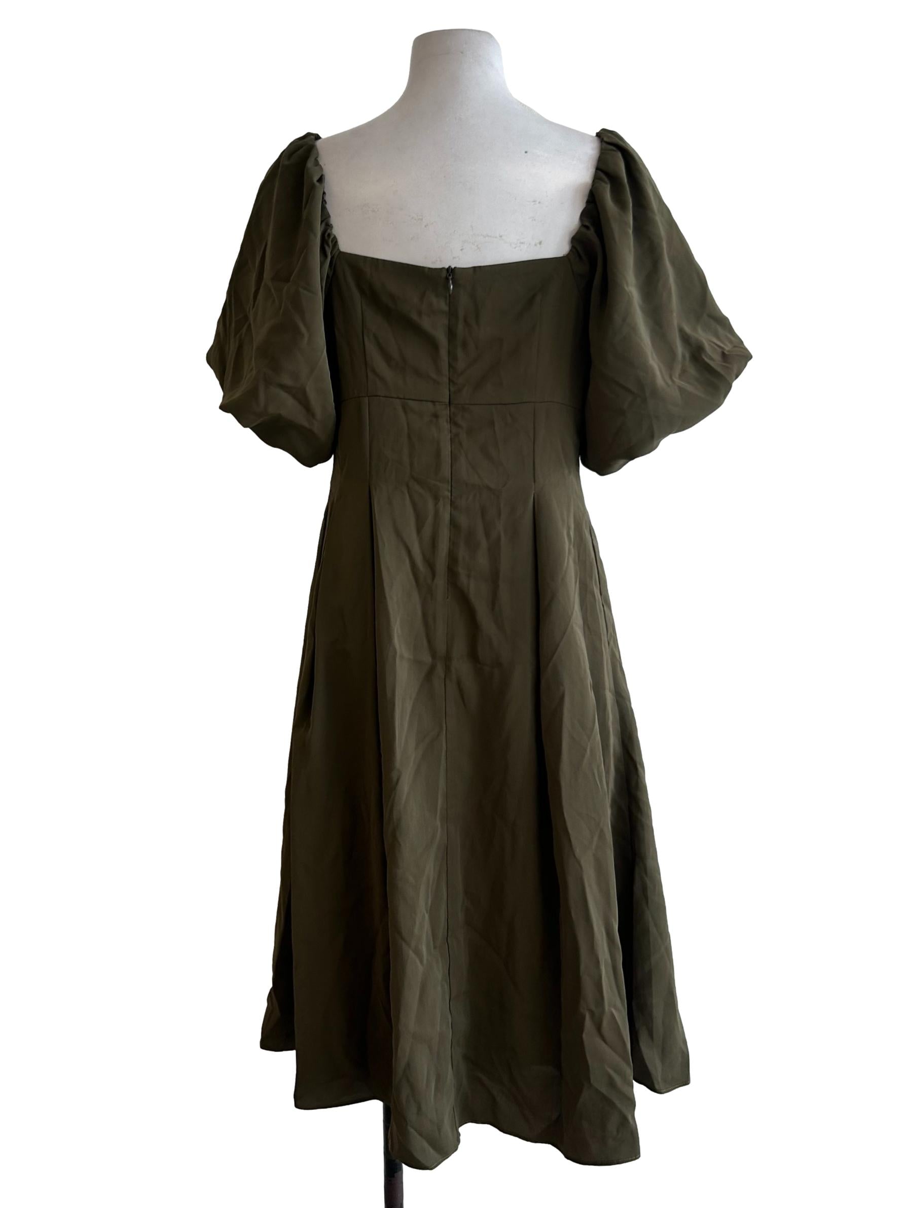 Juniper Green Pleated Dress