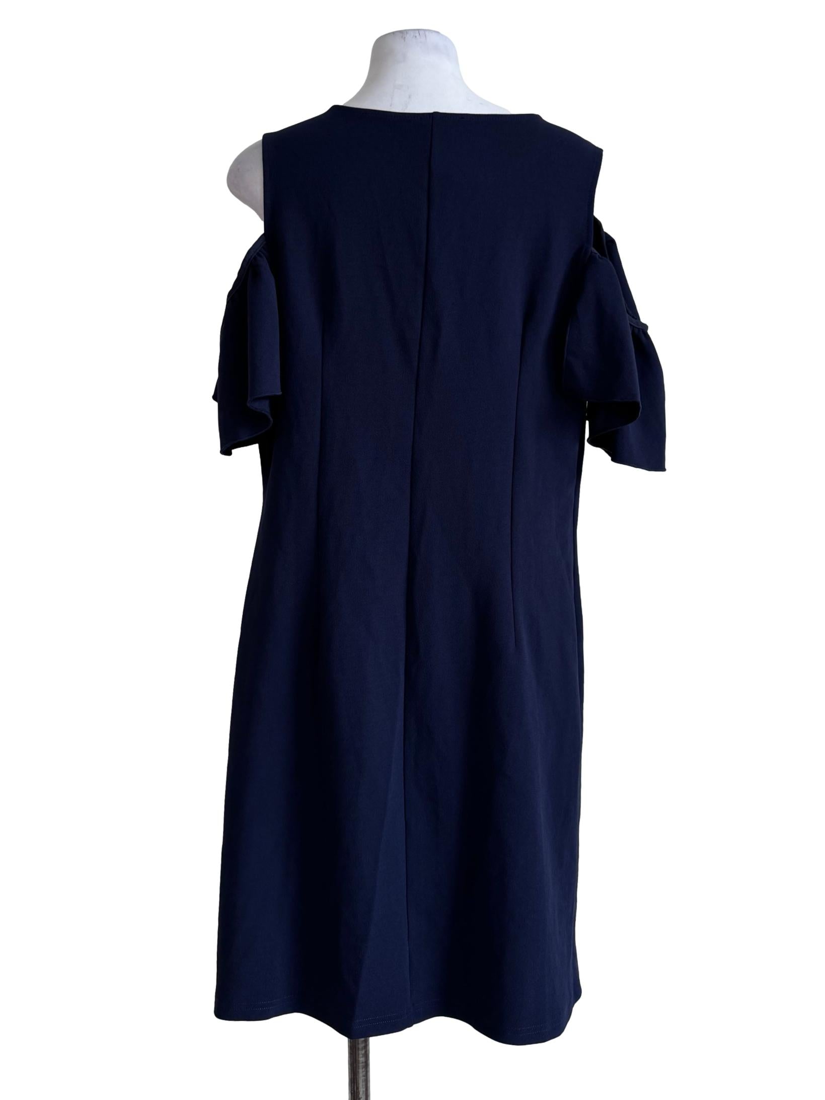 Navy Flowy Sleeve Dress