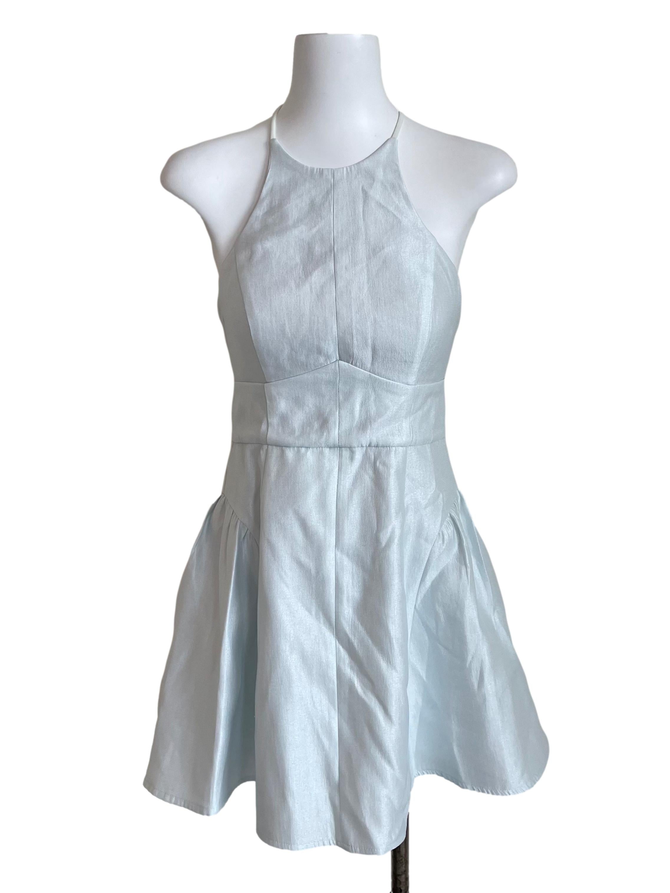 Frost Open Back Tie Bow Dress