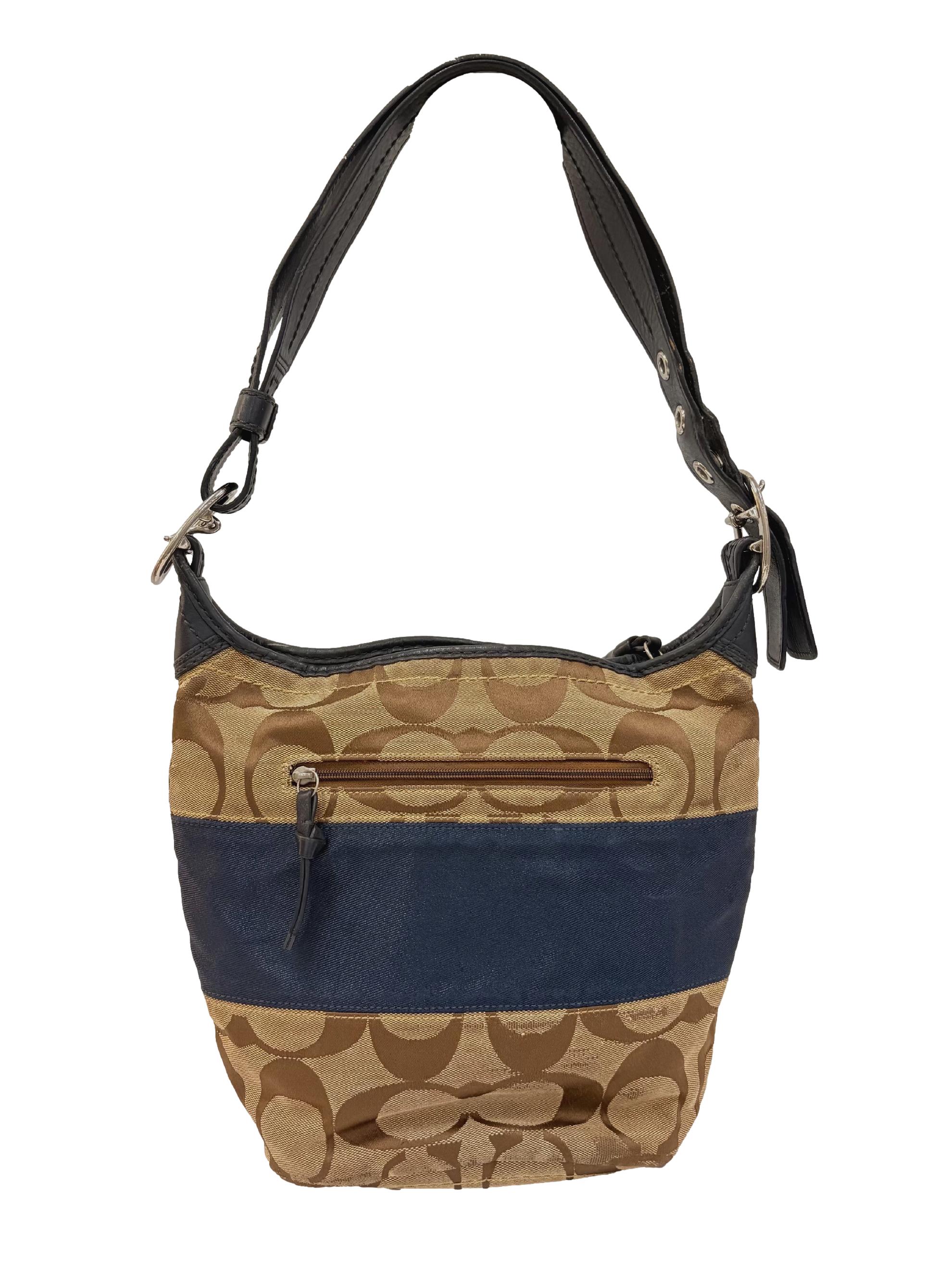 Brown And Navy Signature Rugby Duffle Bag